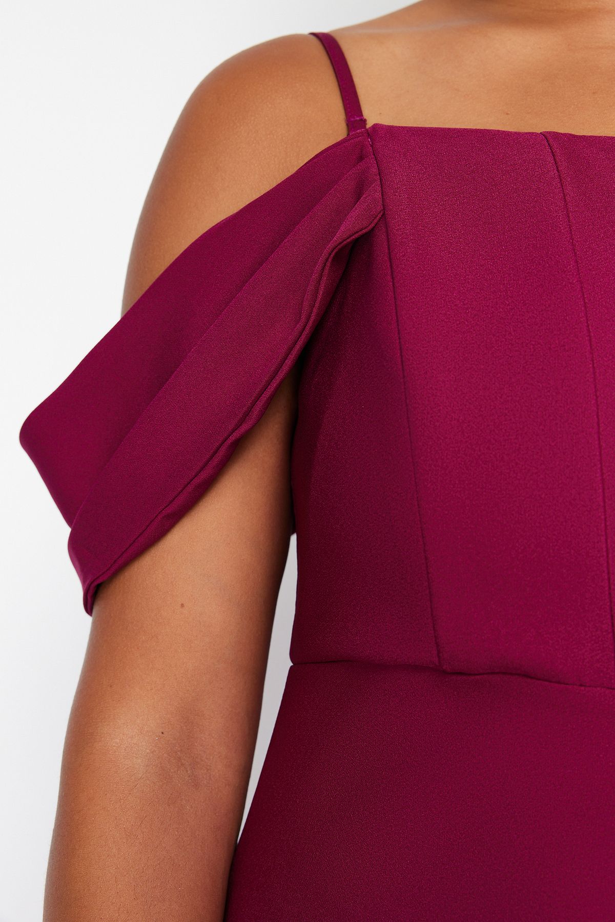 Trendyol Curve-Purple Finike Woven Plus Size Dress 3