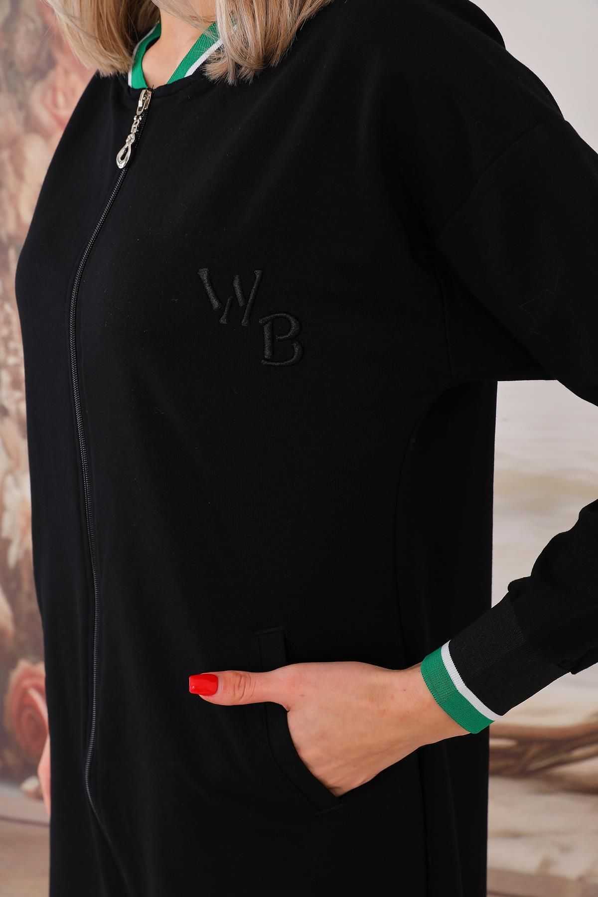 WestBound-بدلة حجاب رياضية يومية مزدوجة باللون الأسود 2