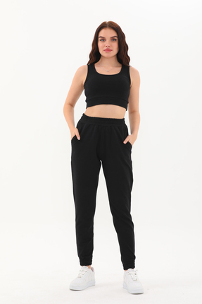 Limerence MK Kadın Crop Eşofman Alt Üst Takım