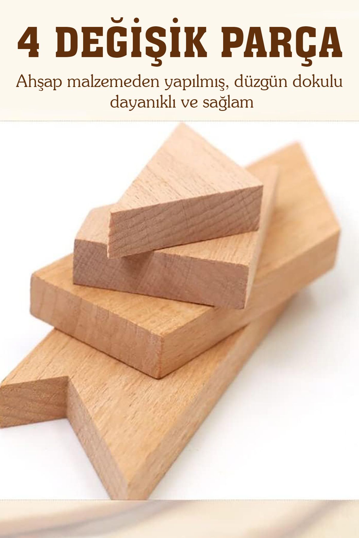 Factorial-لعبة تعليمية لتطوير الذكاء الخشبي T Tangram 4 قطع لغز مونتيسوري ألعاب تعليمية عائلية 2