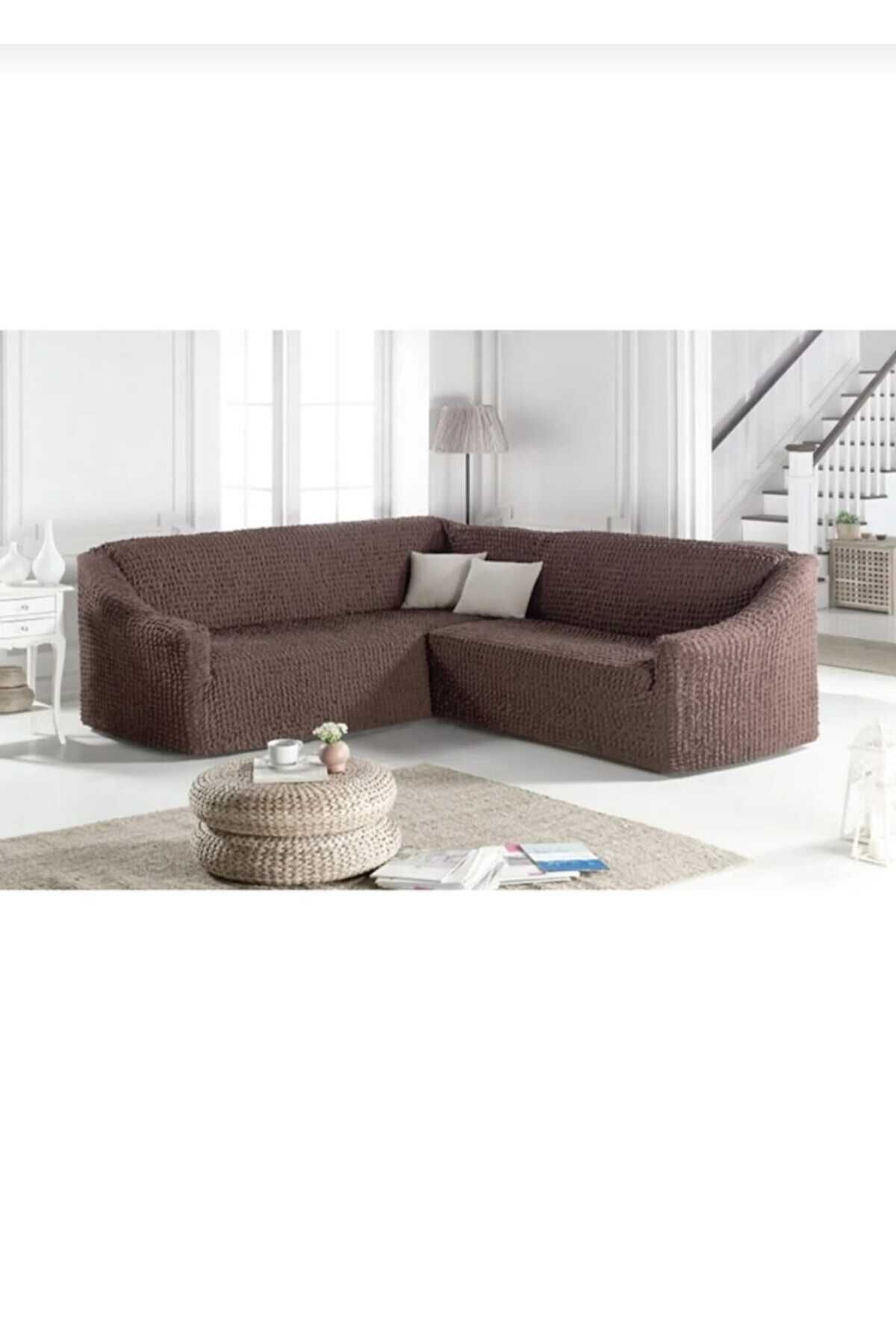 روکش مبل چند رنگ L Corner Cover بدون دامن ارتفاع خسته 1 قطعه استاندارد  AKBU