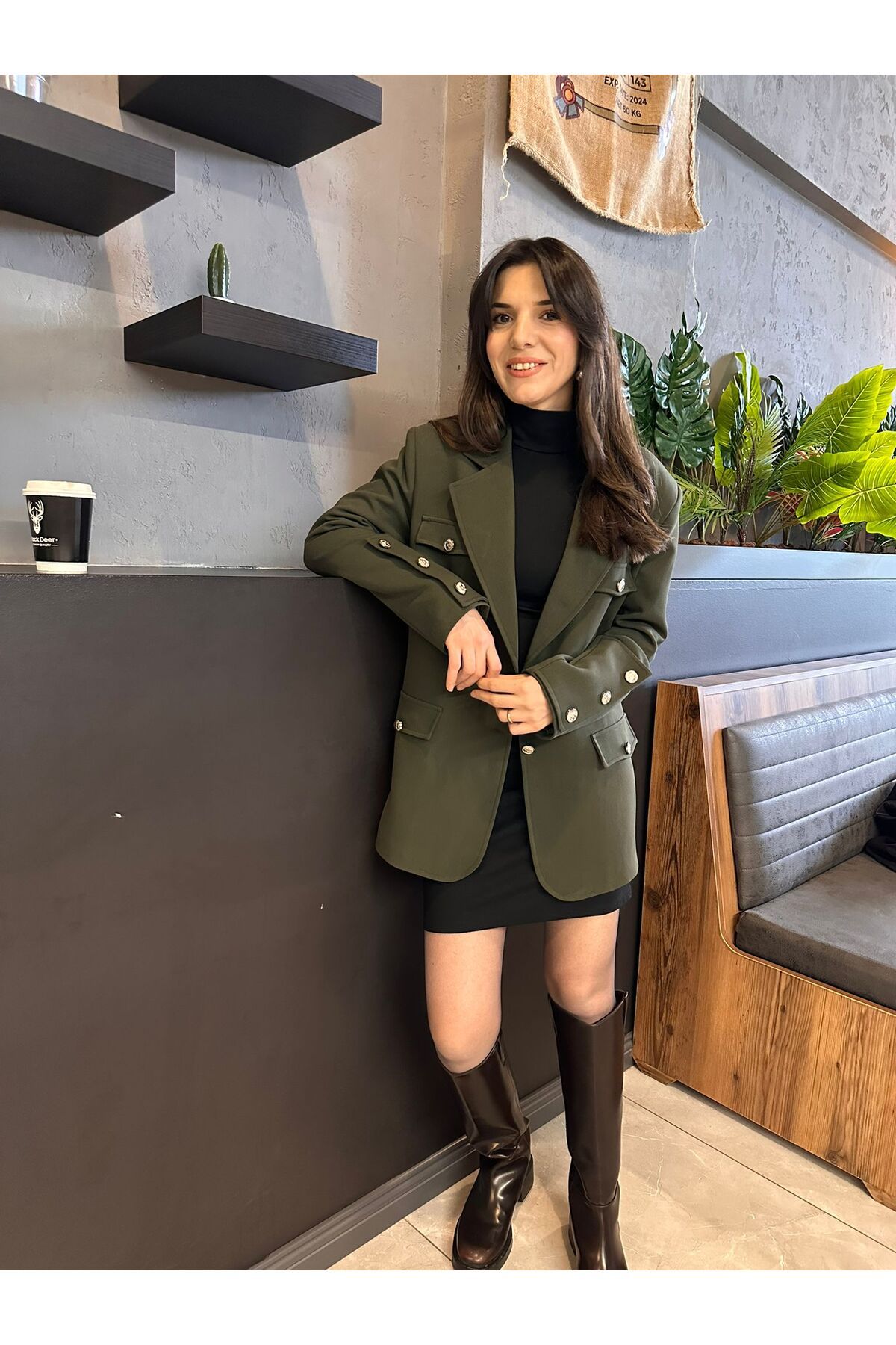 e butiğim-PREMIUM JACKET with BUTTON DETAIL 5