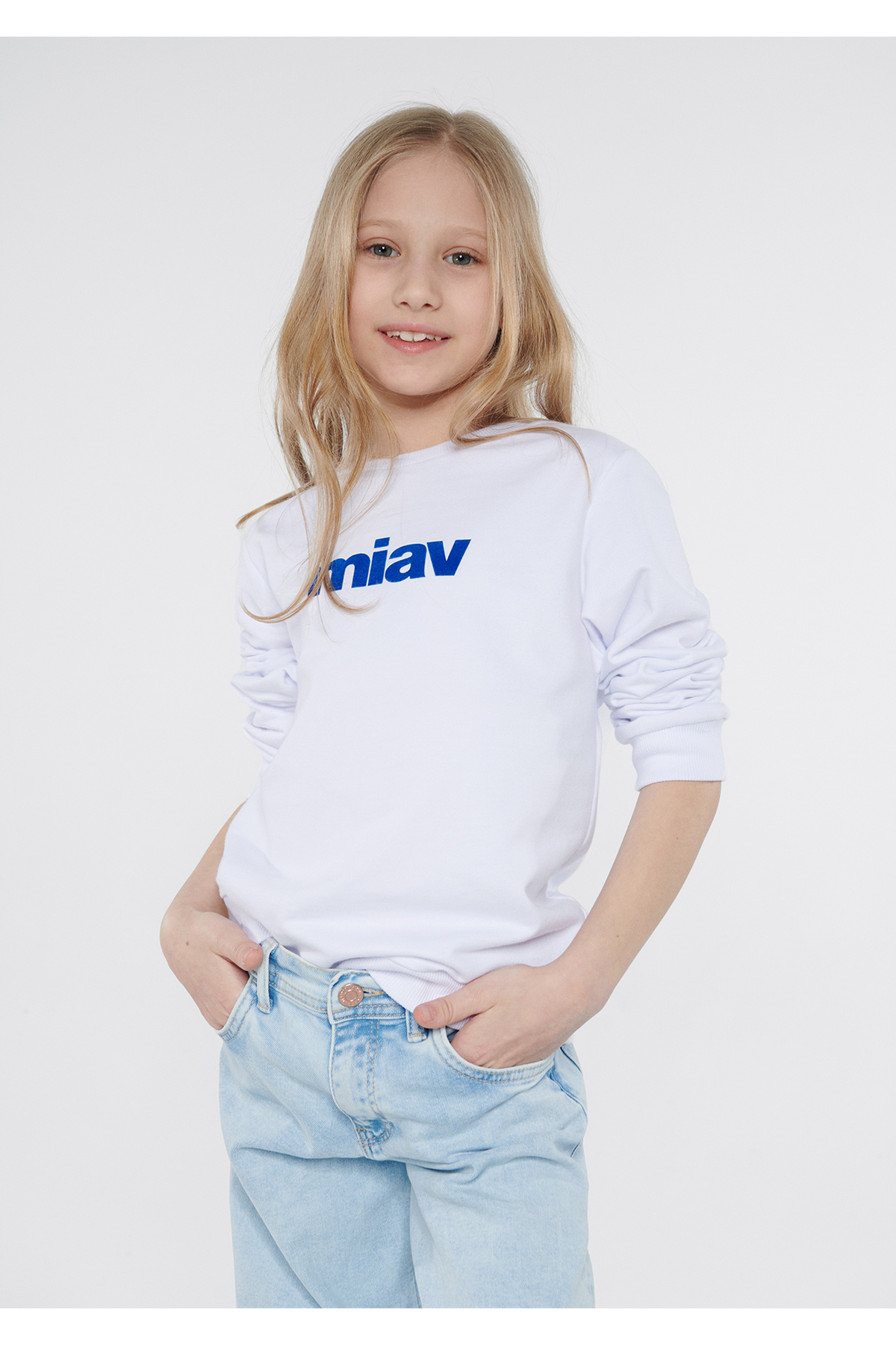 سوییشرت ساده سفید بچگانه ماوی Mavi