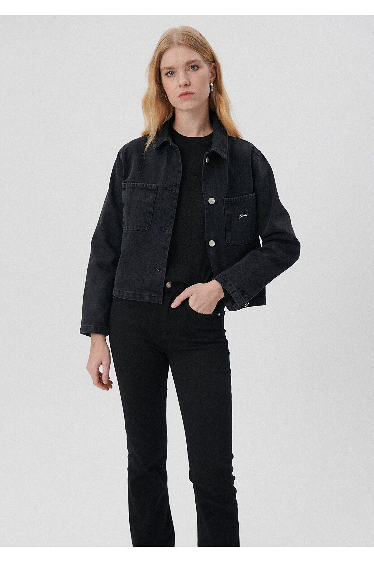 Mavi Nola Gray Blue Gold Jean Jacket 1110279 85864 Trendyol