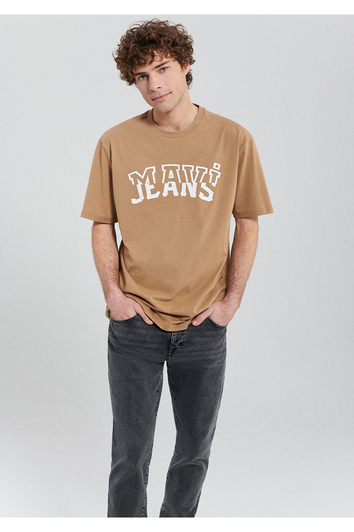 Jeans Printed Brown T-Shirt Loose Fit 0612008-81570