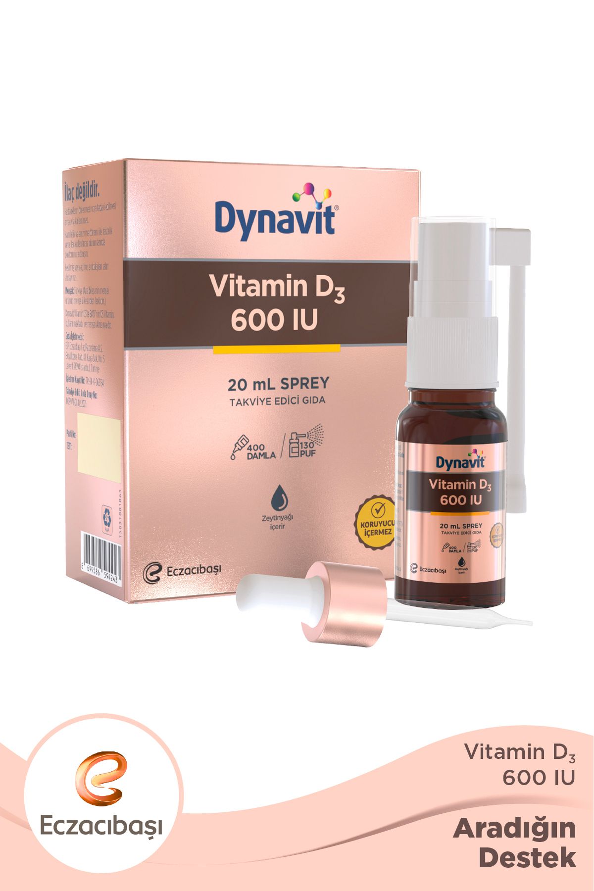 Dynavit Vitamin D3 600 Iu 20 ml Sprey