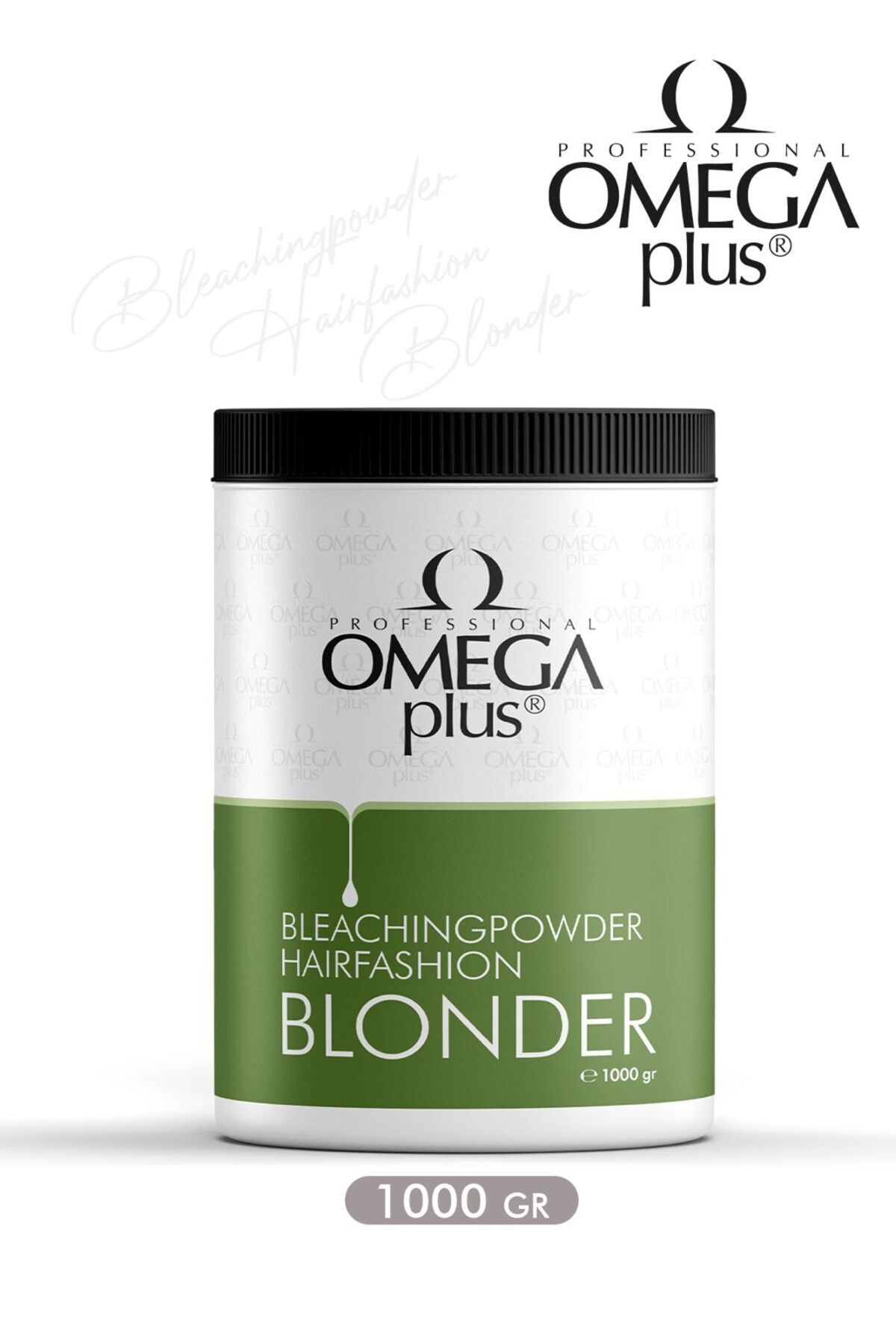 Omega Plus Mavi Toz Açıcı Ultra Beyazlatıcı 1000gr - 7 Ton Kadar Etkili - Profesyonel Kuaför Toz Oryal — 1000ML
