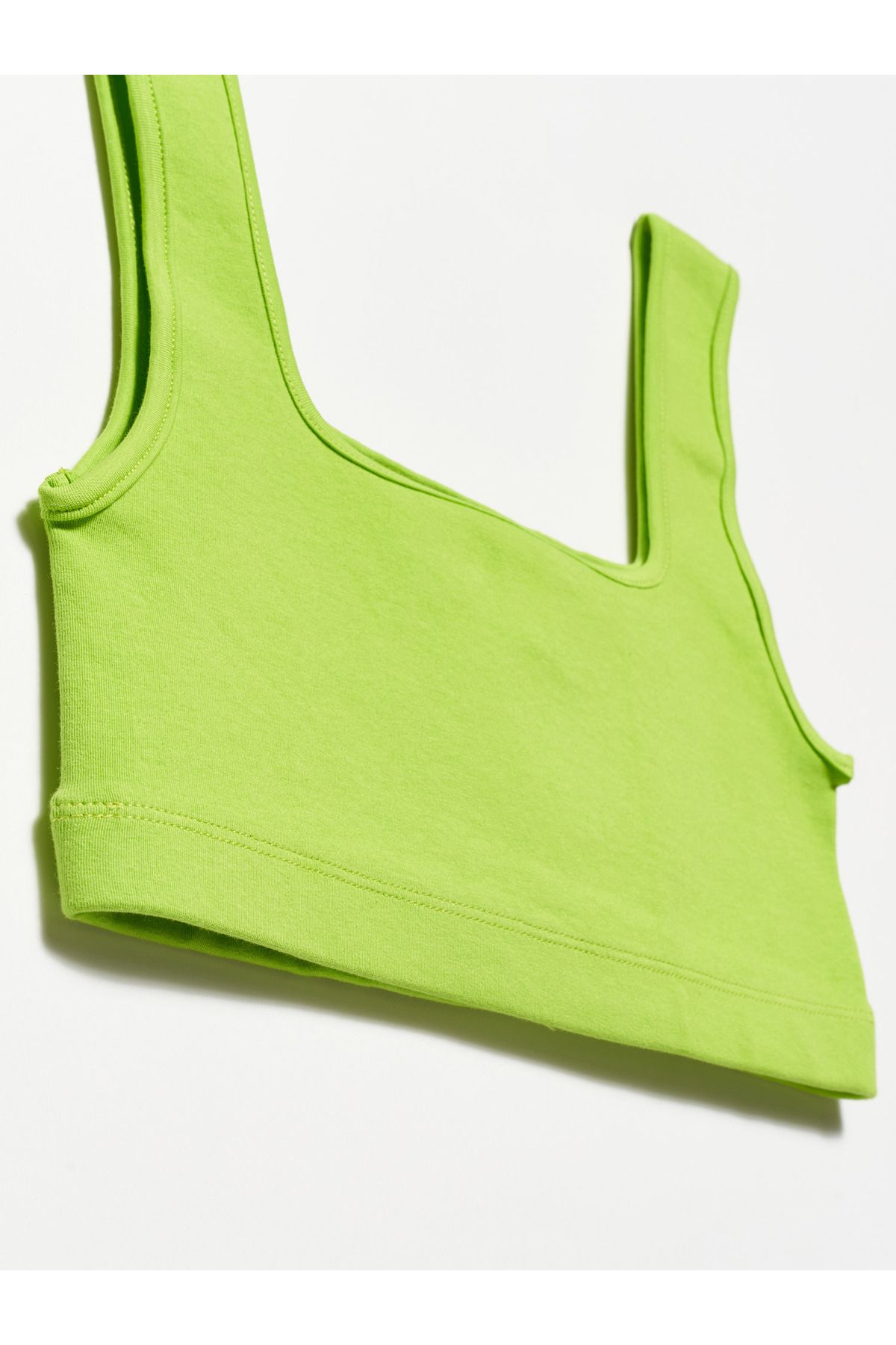 Dilvin-20167 Crop Top-lime 2