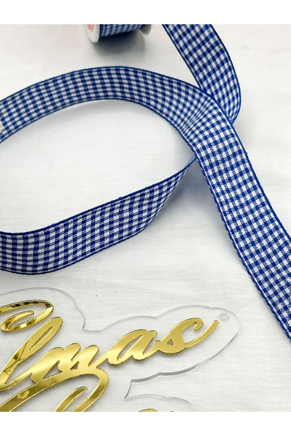 2.5 cm Plaid Ribbon  5 meters