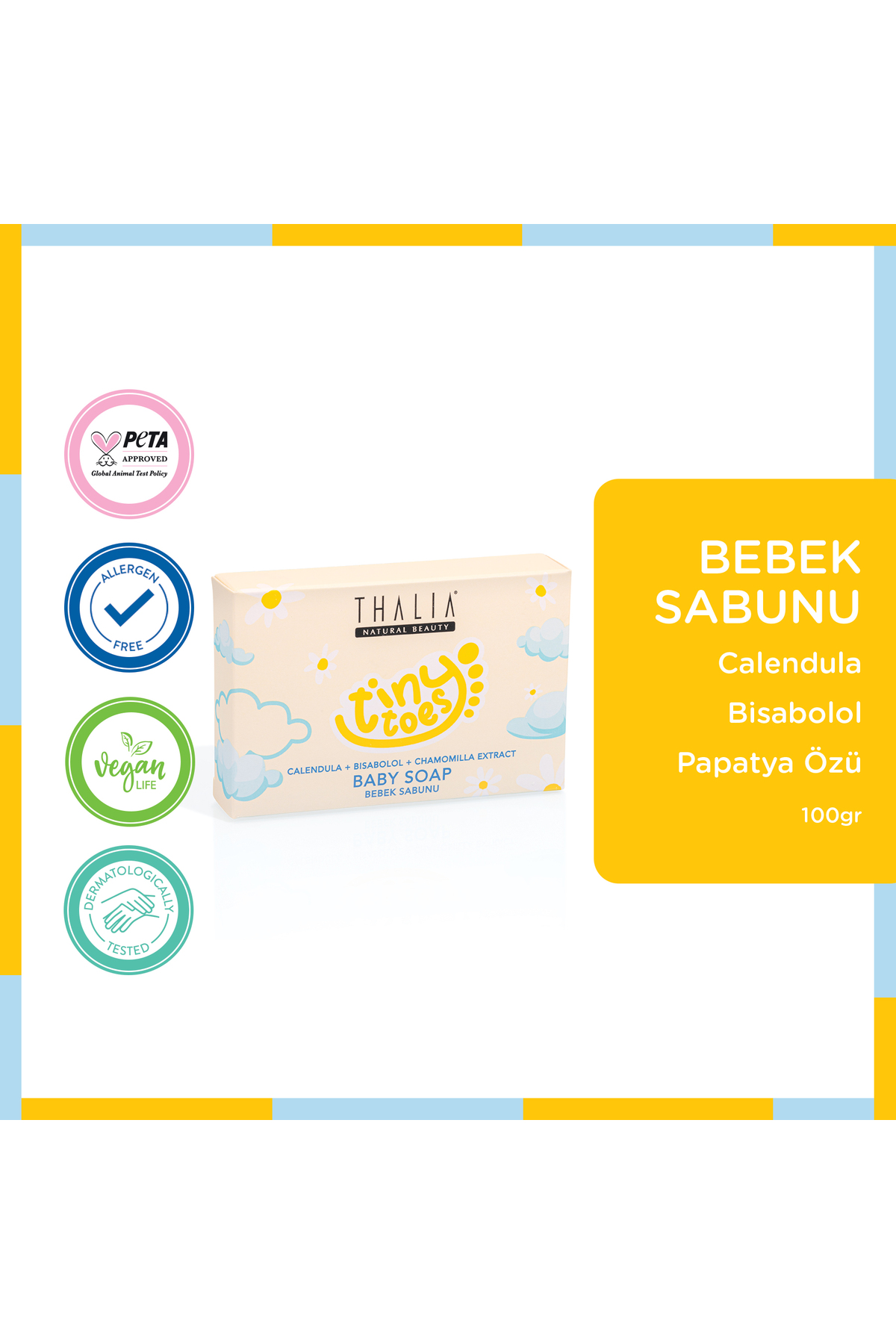 Thalia Calendula & Papatya Özlü Bebek Sabunu 100gr — 1.4.THA.21095