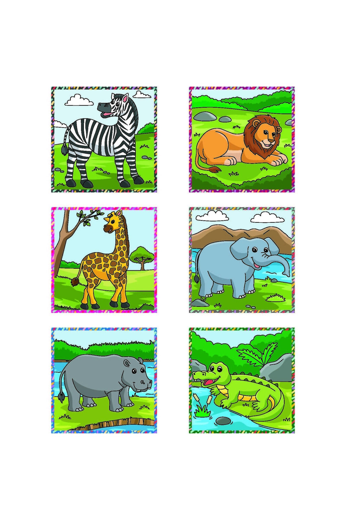 KÜPSS Safari Hayvanları Manyetik Küp Puzzle - 6 Farklı Yapboz fotoğrafı 7 (önizleme)
