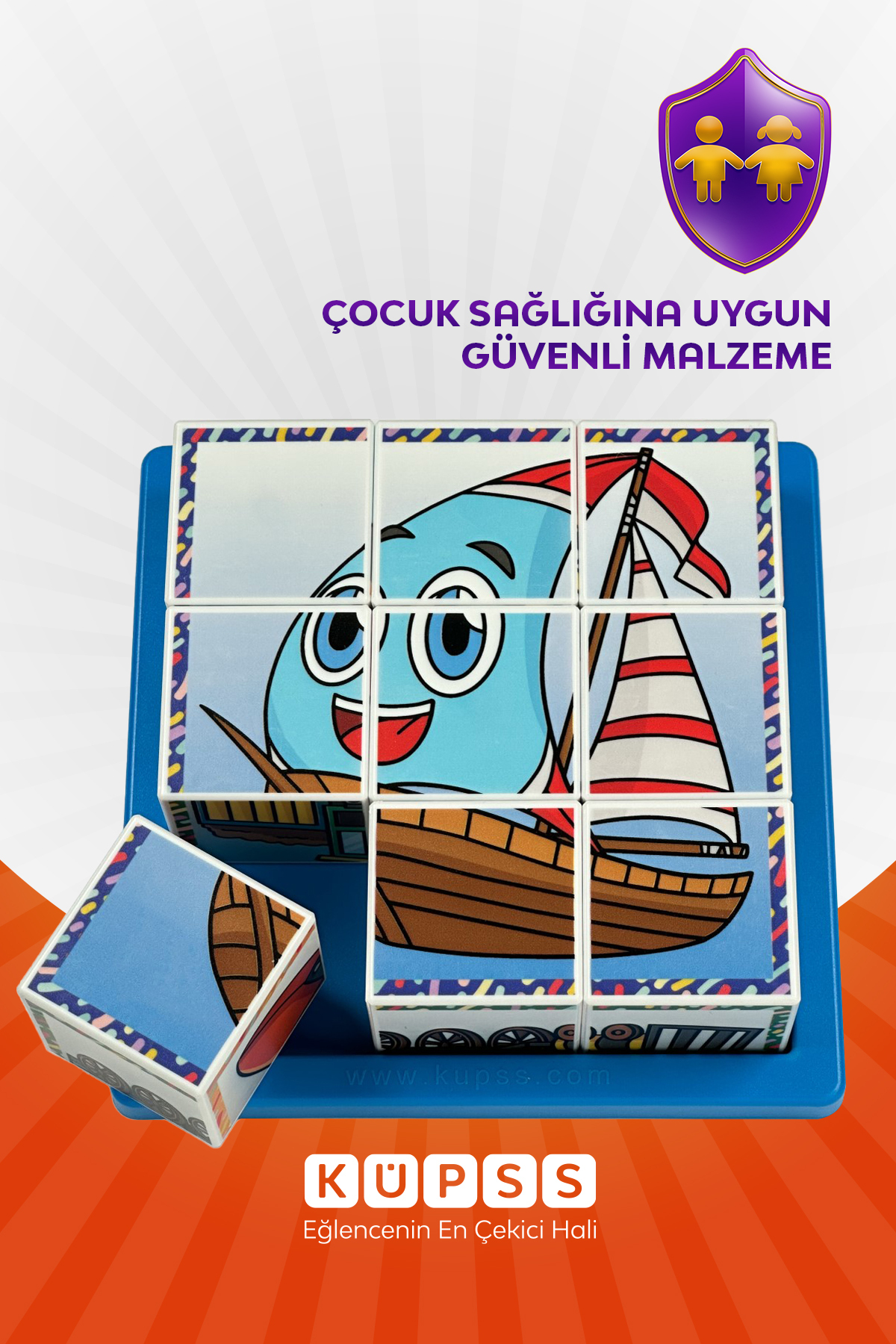 KÜPSS Neşeli Taşıtlar Küp Puzzle - 6 Farklı Yapboz fotoğrafı 3 (önizleme)
