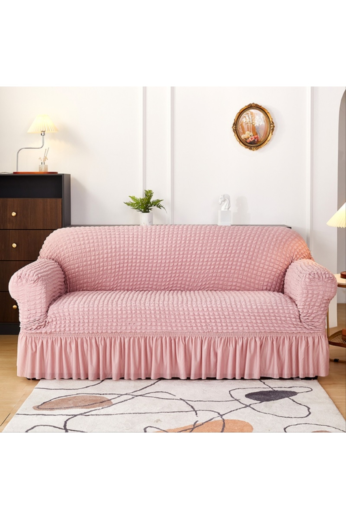 Bürümcük sofa,sofa, sofa bed,elastic, flexible,skirted sofa cover for 3 people