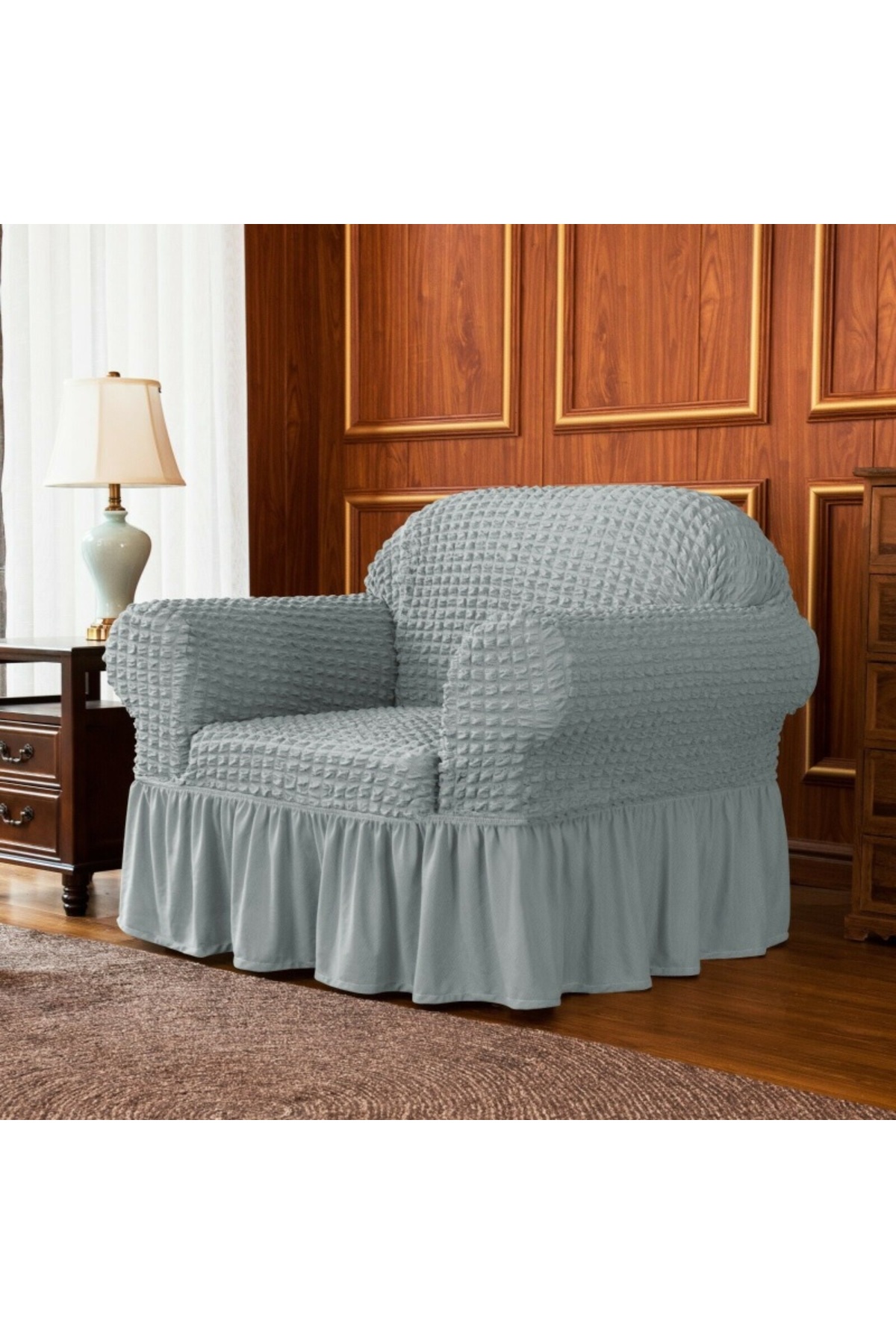 burdock single seat cover ,armchair cover elastic,elastic,skirt