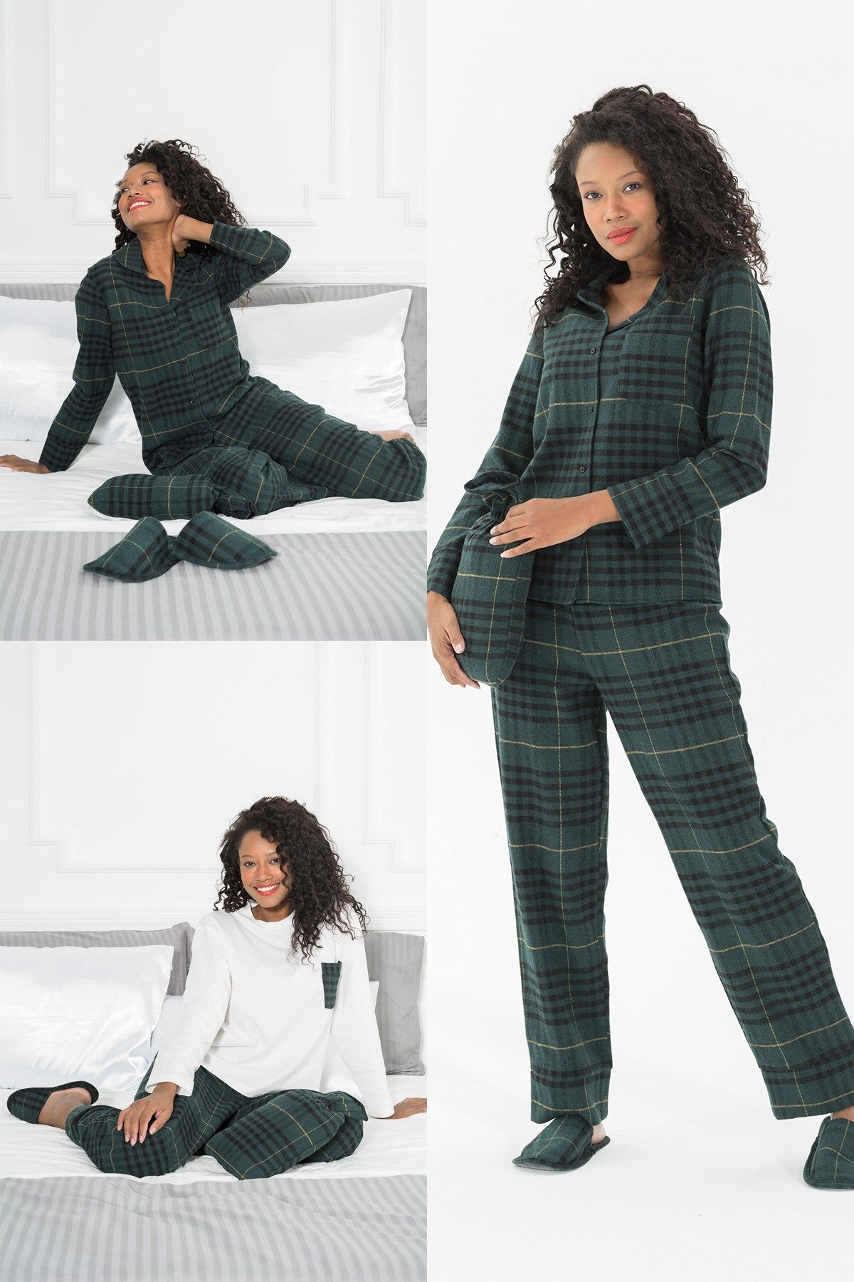 Pajama set outlet with slippers