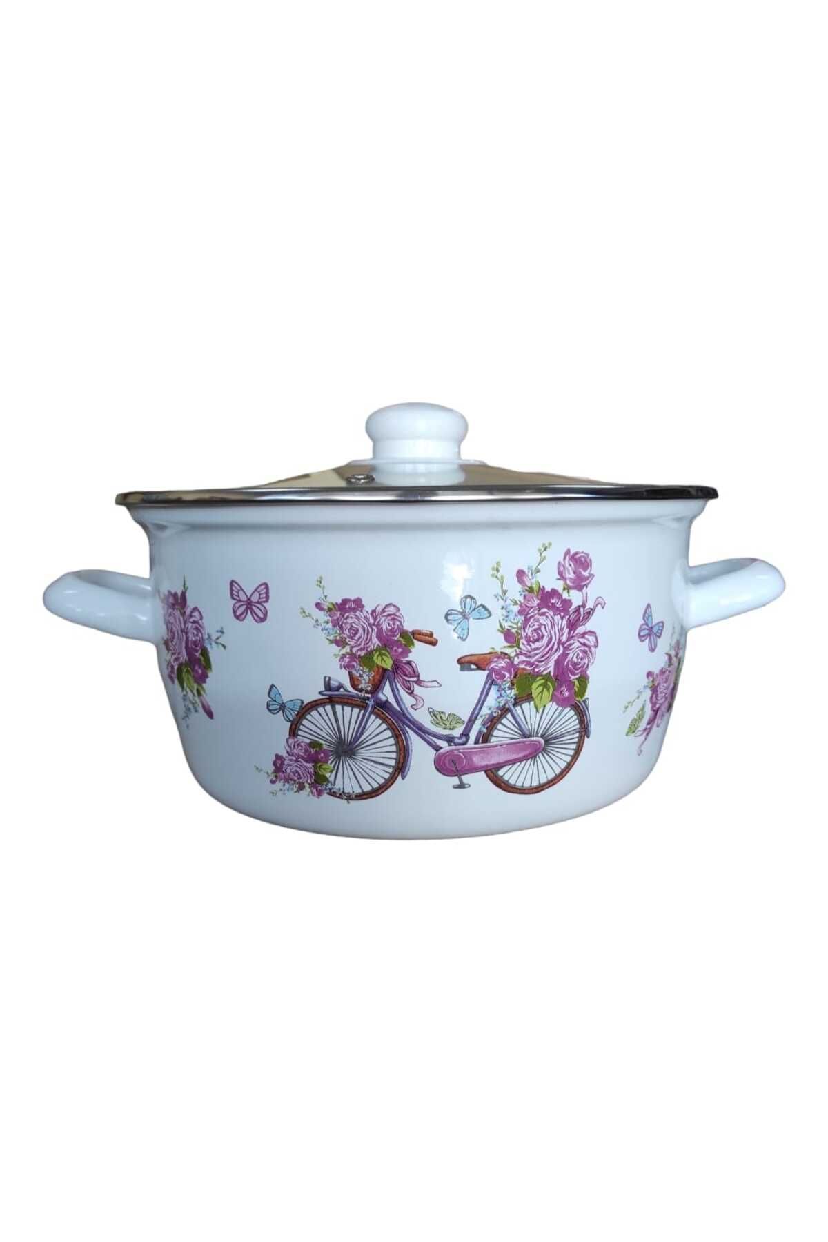Emaye Yoğurt Tenceresi 22cm 4 Litre Bisiklet