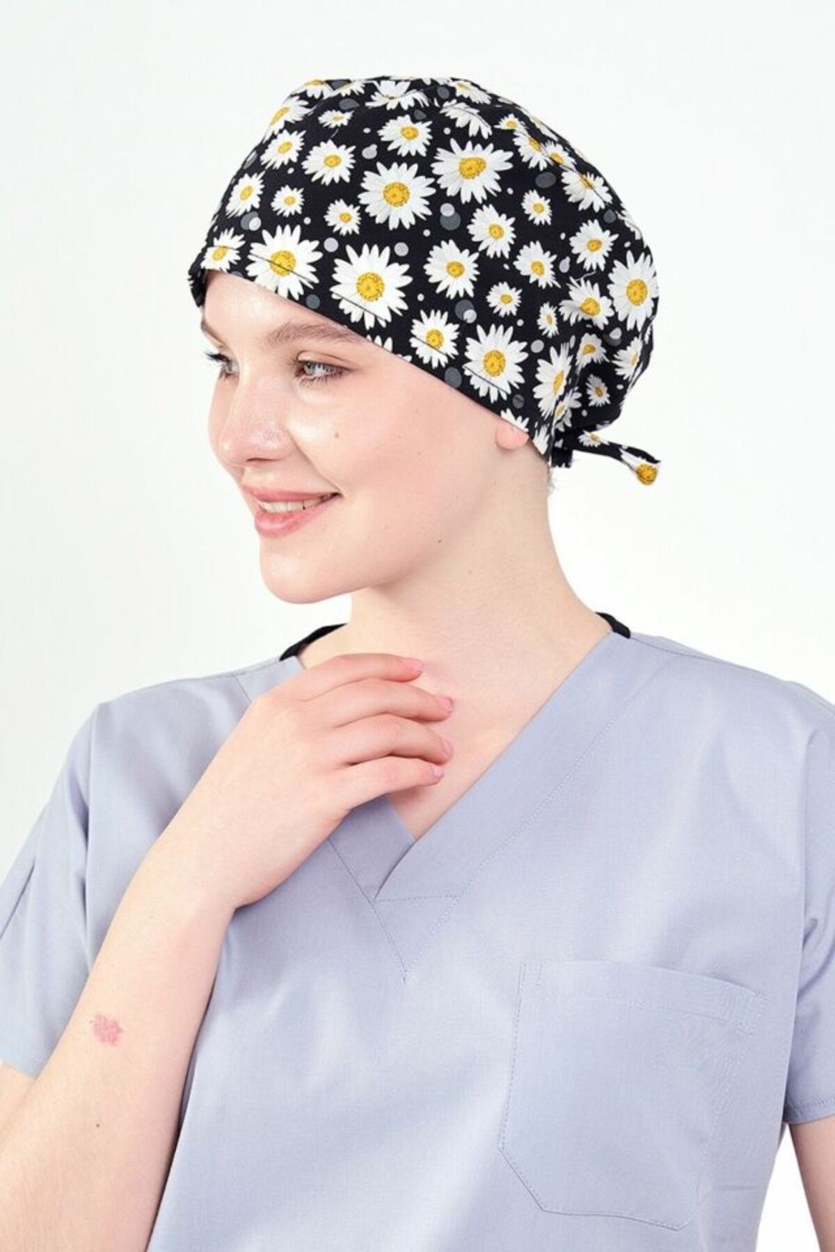 Owlet Medikal-Daisy Patterned Surgical Bonnet 2