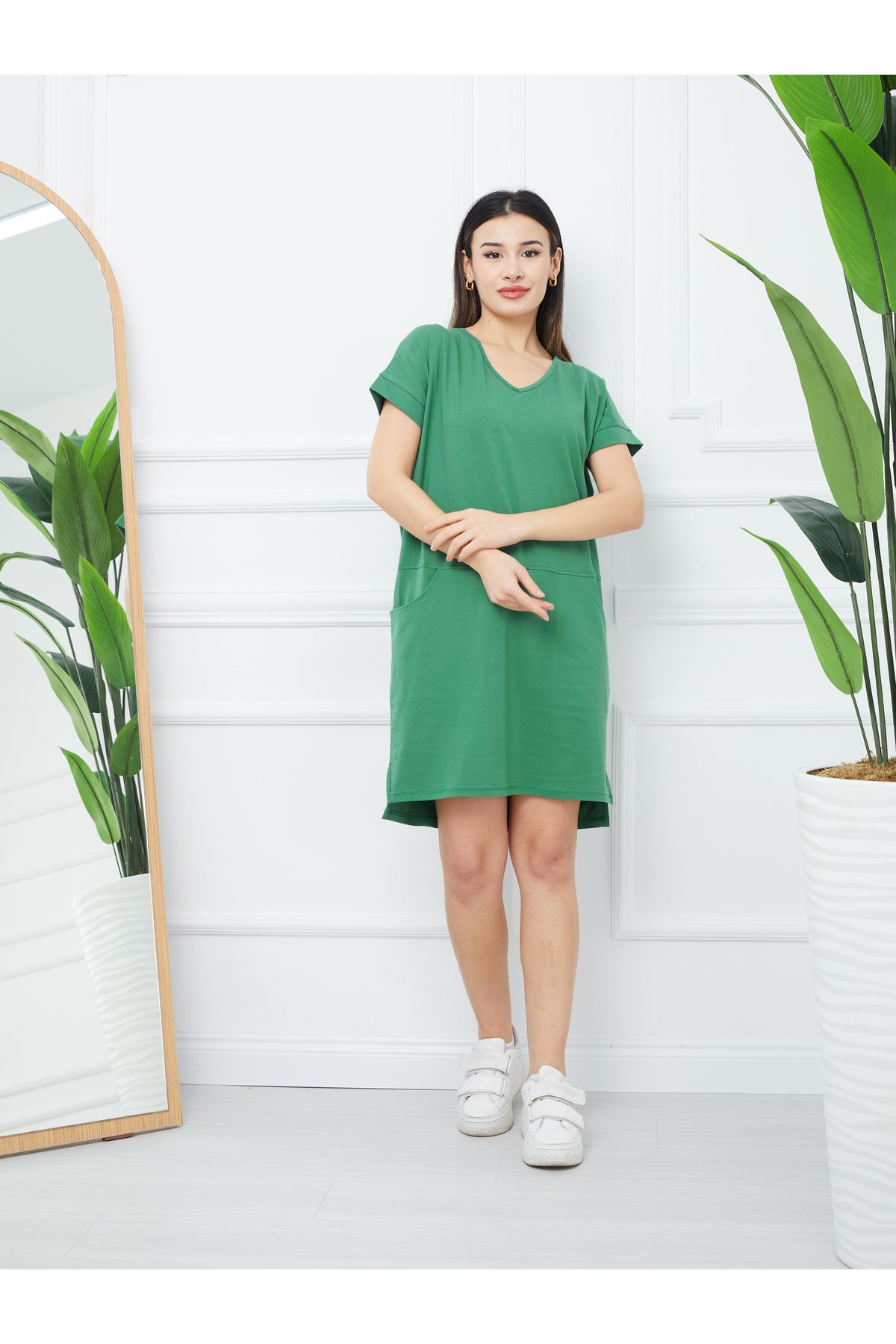 Women's Short Sleeve Oversize Dress