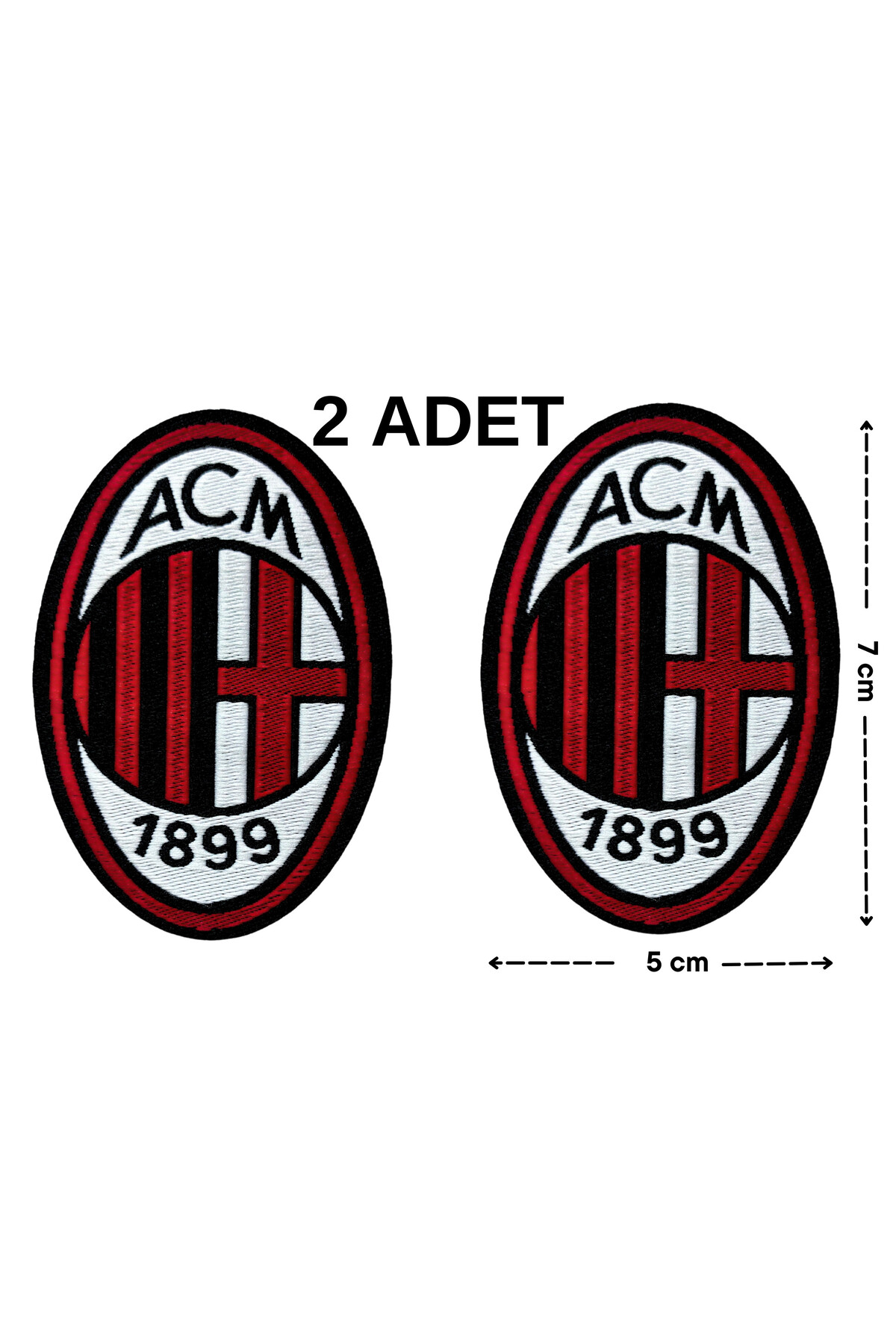 Megas Etiket Ütü ile Yapışan "AC Milan" ACM Futbol Takımı Dokuma Arma/Yama
