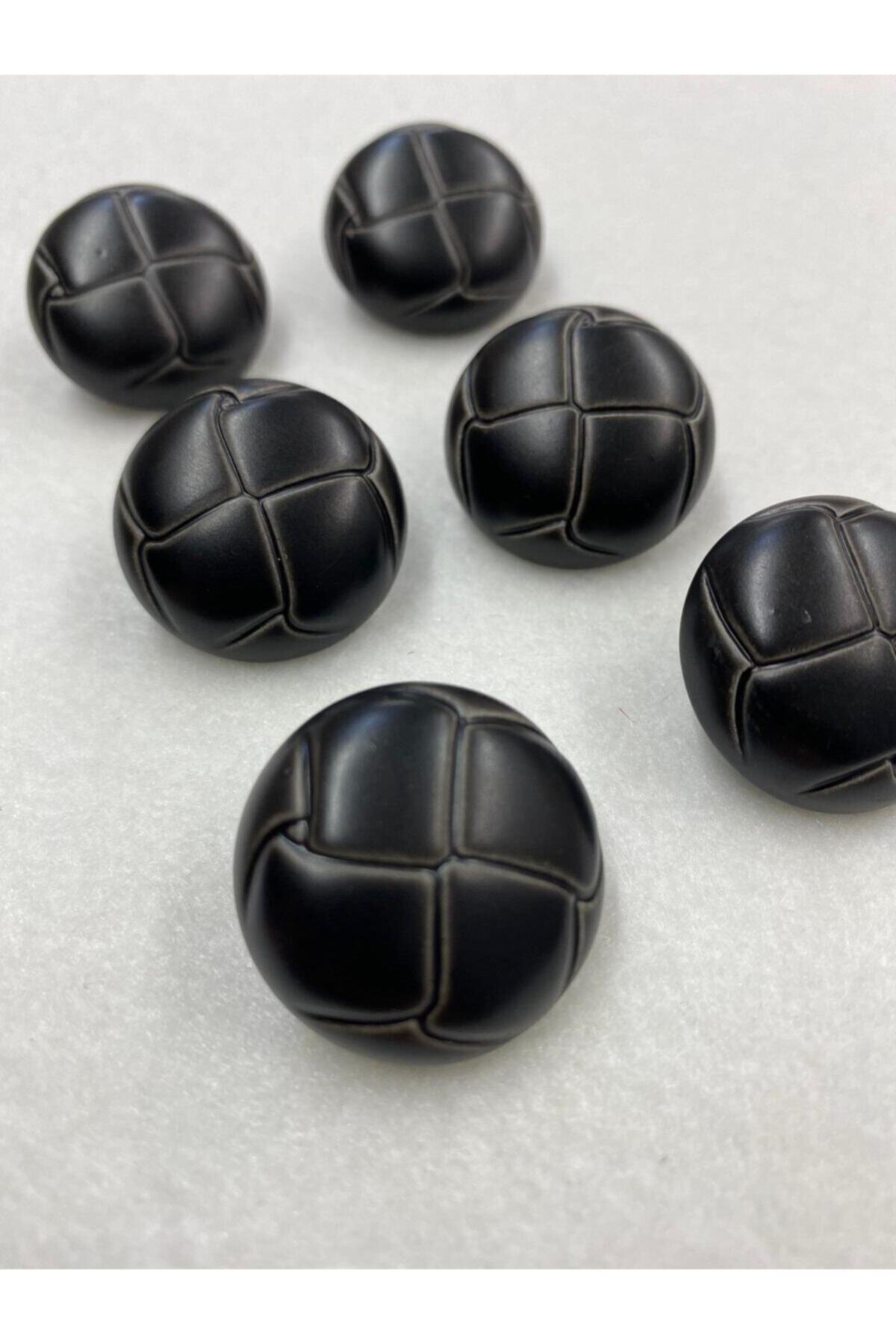 Trench Coat Button Fine Leather Covered Italian Button Set of 6 / 2.3 Cm