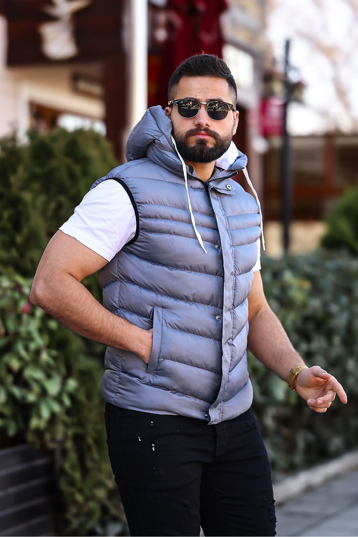 ژاکت مردانه خاکستری Kawimoda | TYC6DJF21N170785377209909 اورجینال - تصویر 3