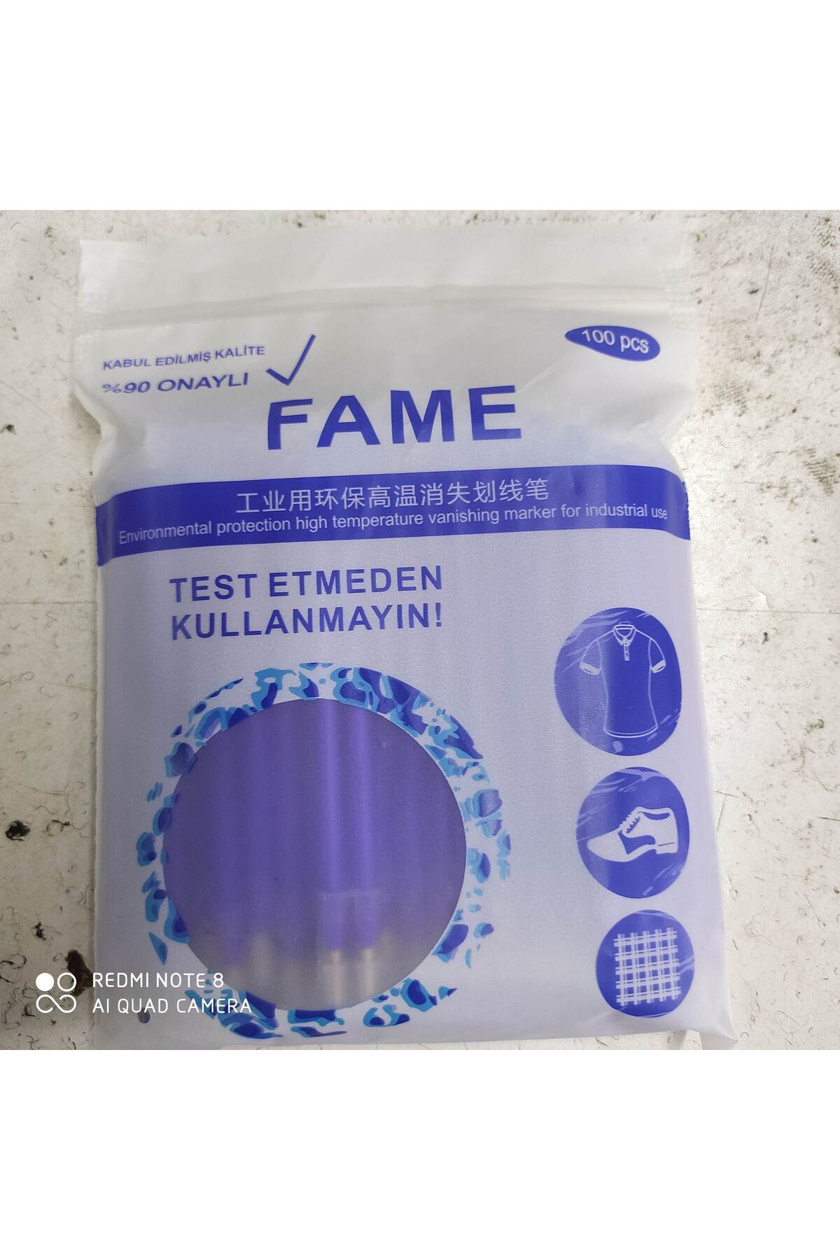 armex Uçan Kalem Mavi Fame Büyük Boy Yüksek Kalite 100 Luk Paket