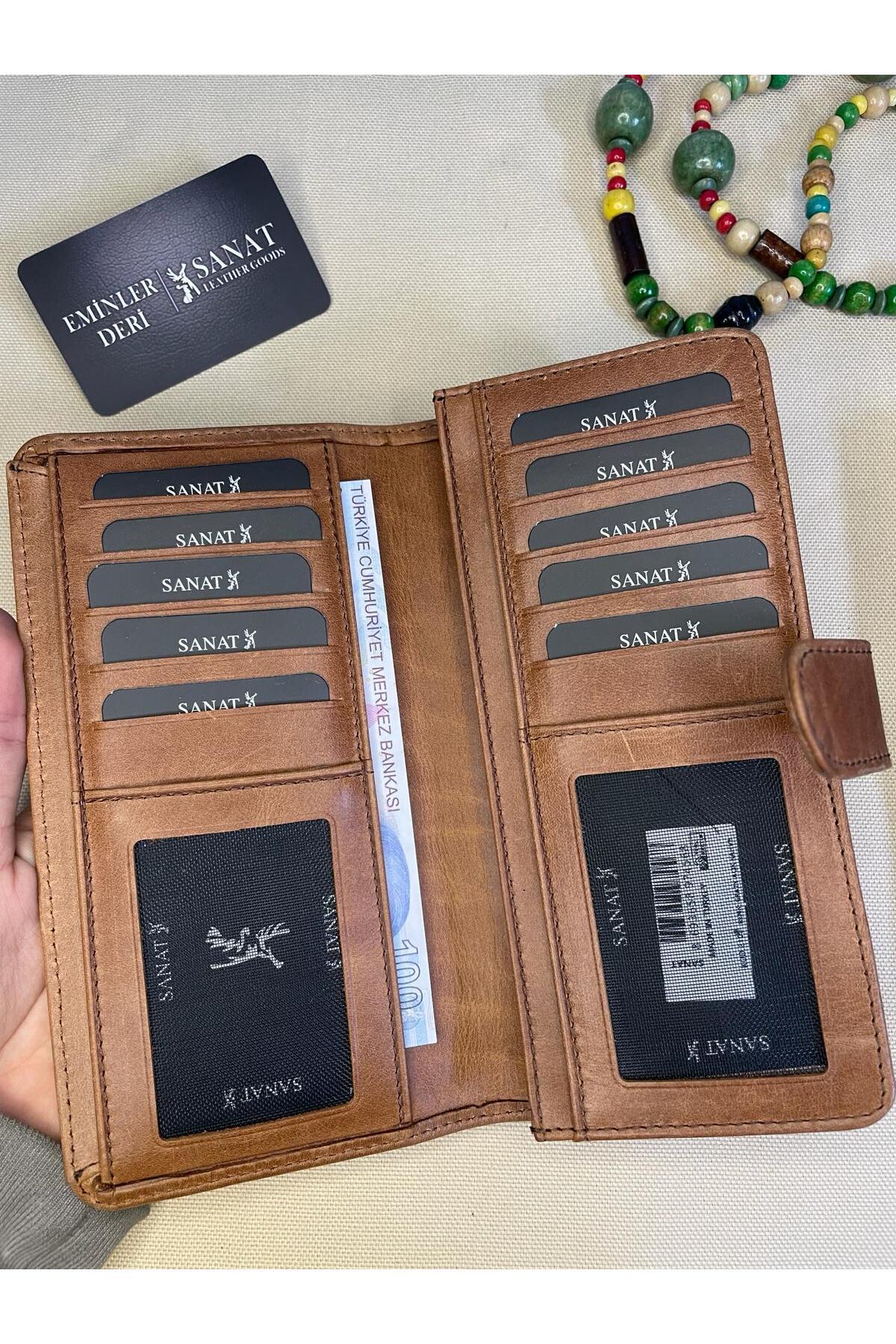 کیف پول مردانه قهوه ای SANAT LEATHER | 2102 اورجینال - تصویر 2