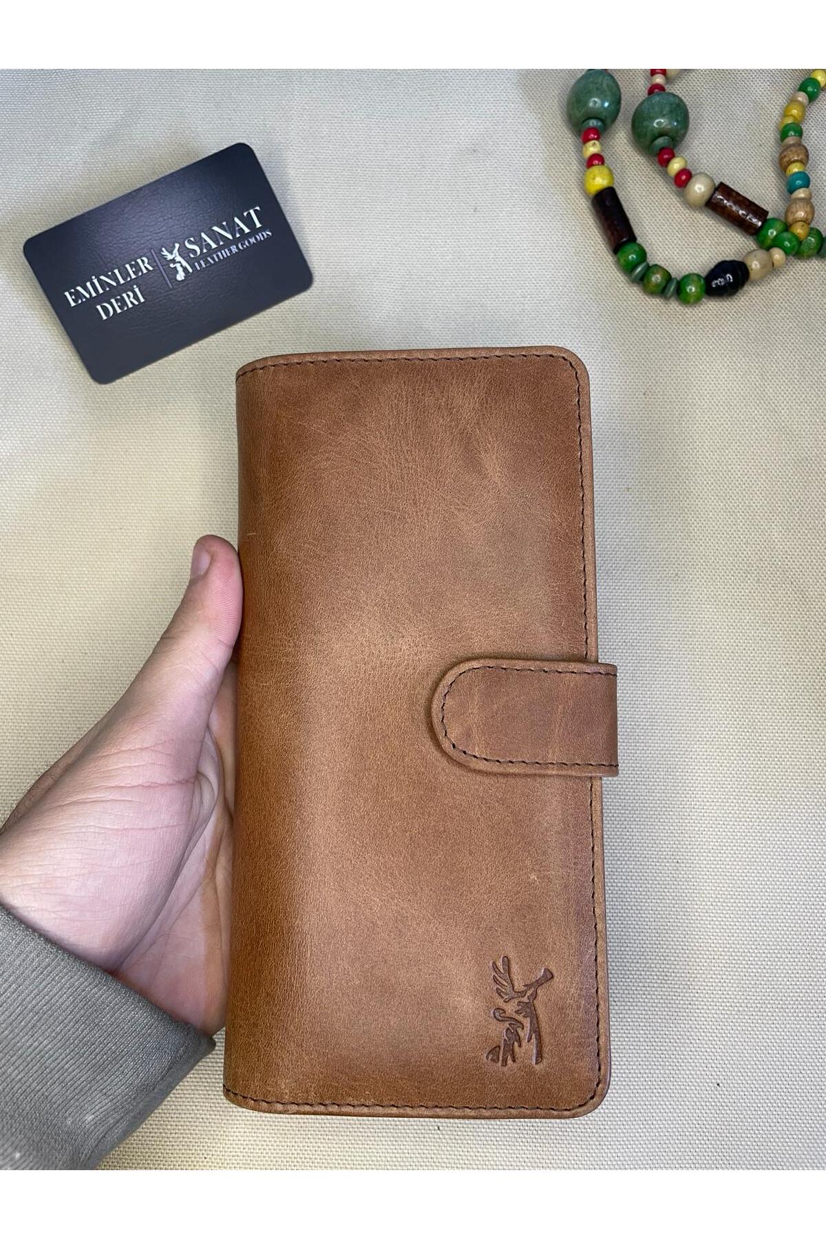 کیف پول مردانه قهوه ای SANAT LEATHER | 2102 اورجینال - تصویر 3