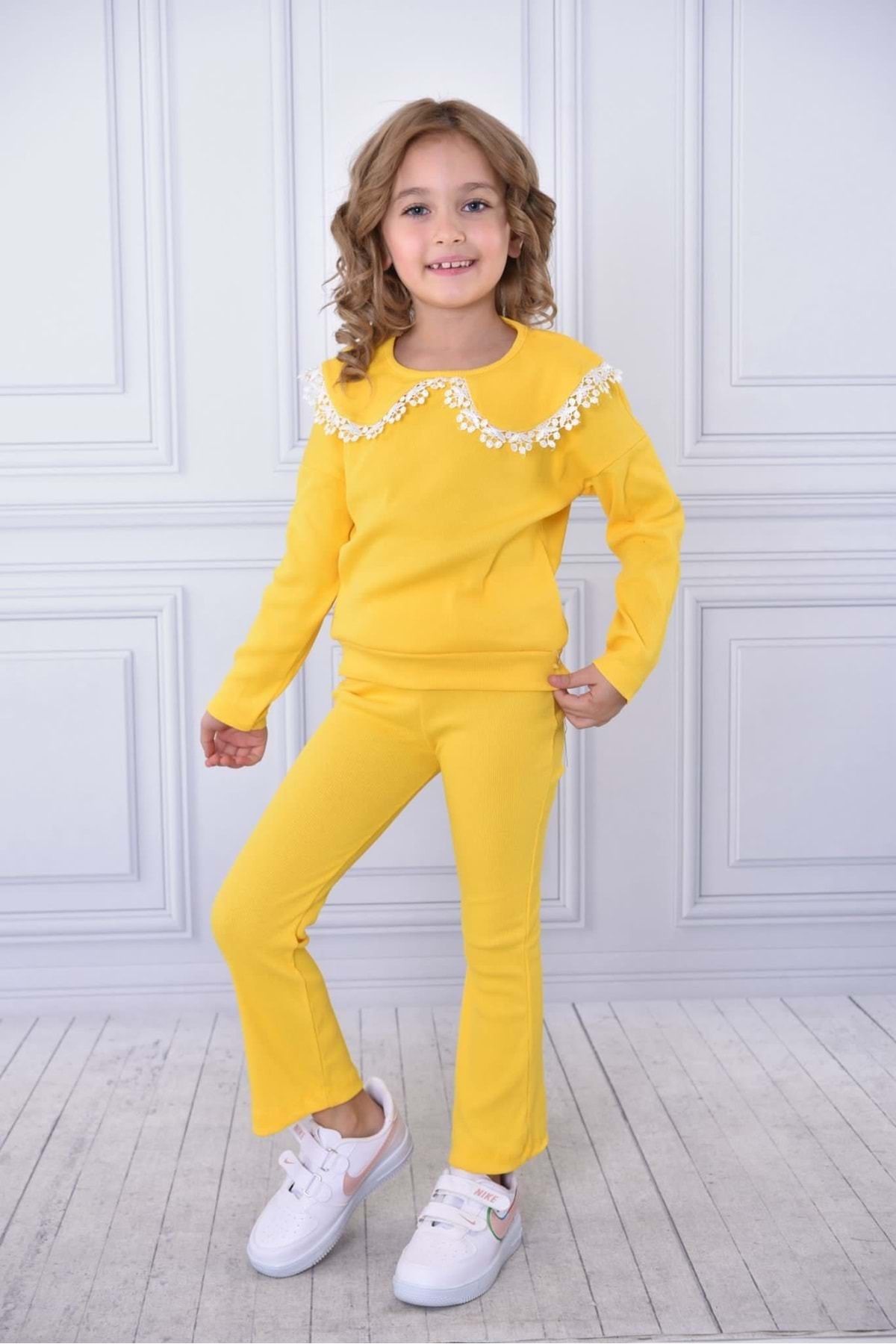 Yellow top sweat suit