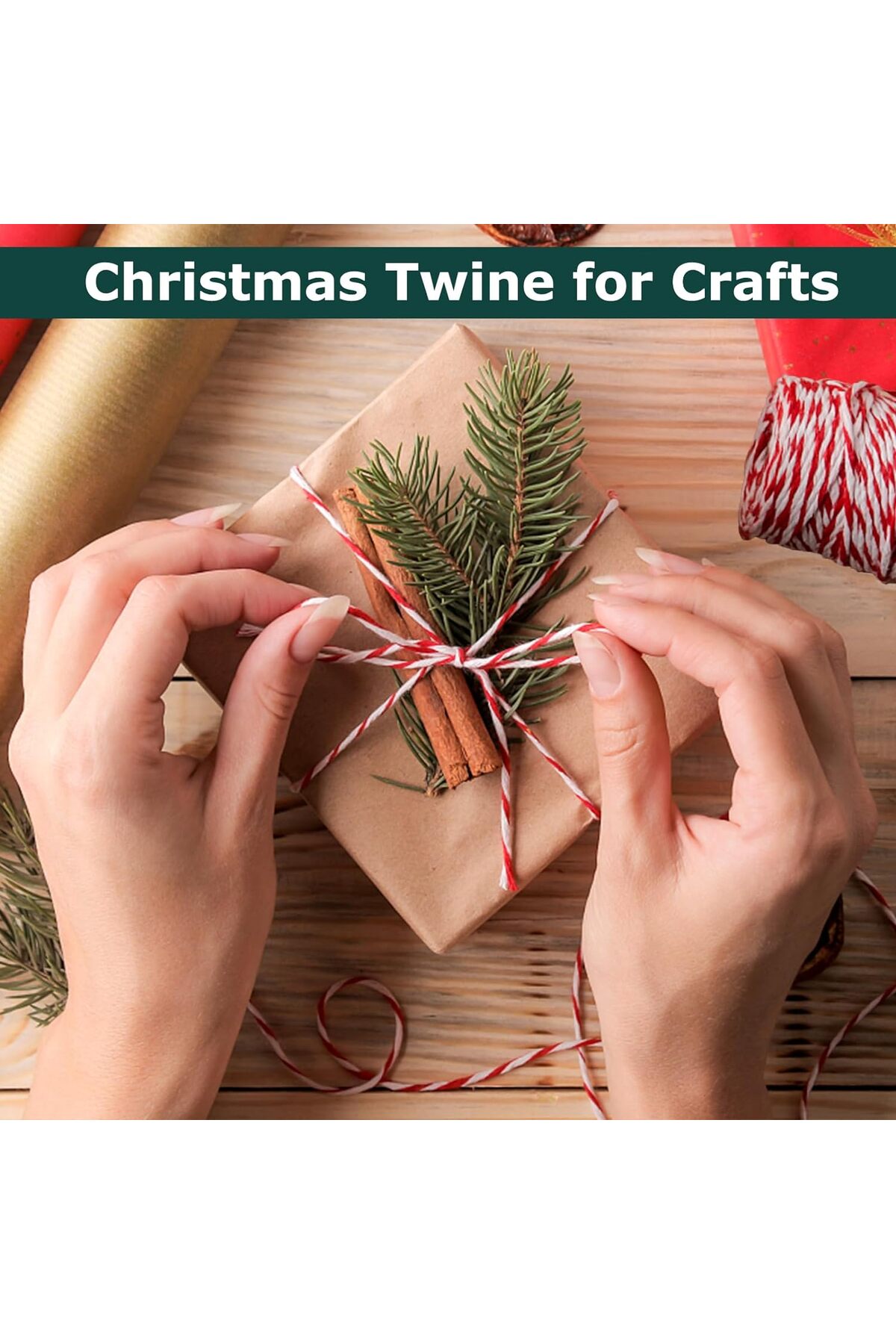 Dekals 10 Metre Kırmızı-Beyaz Pakeleme İpi Hediye Süsleme İpi Marteniçka Bileklik Paket İpi