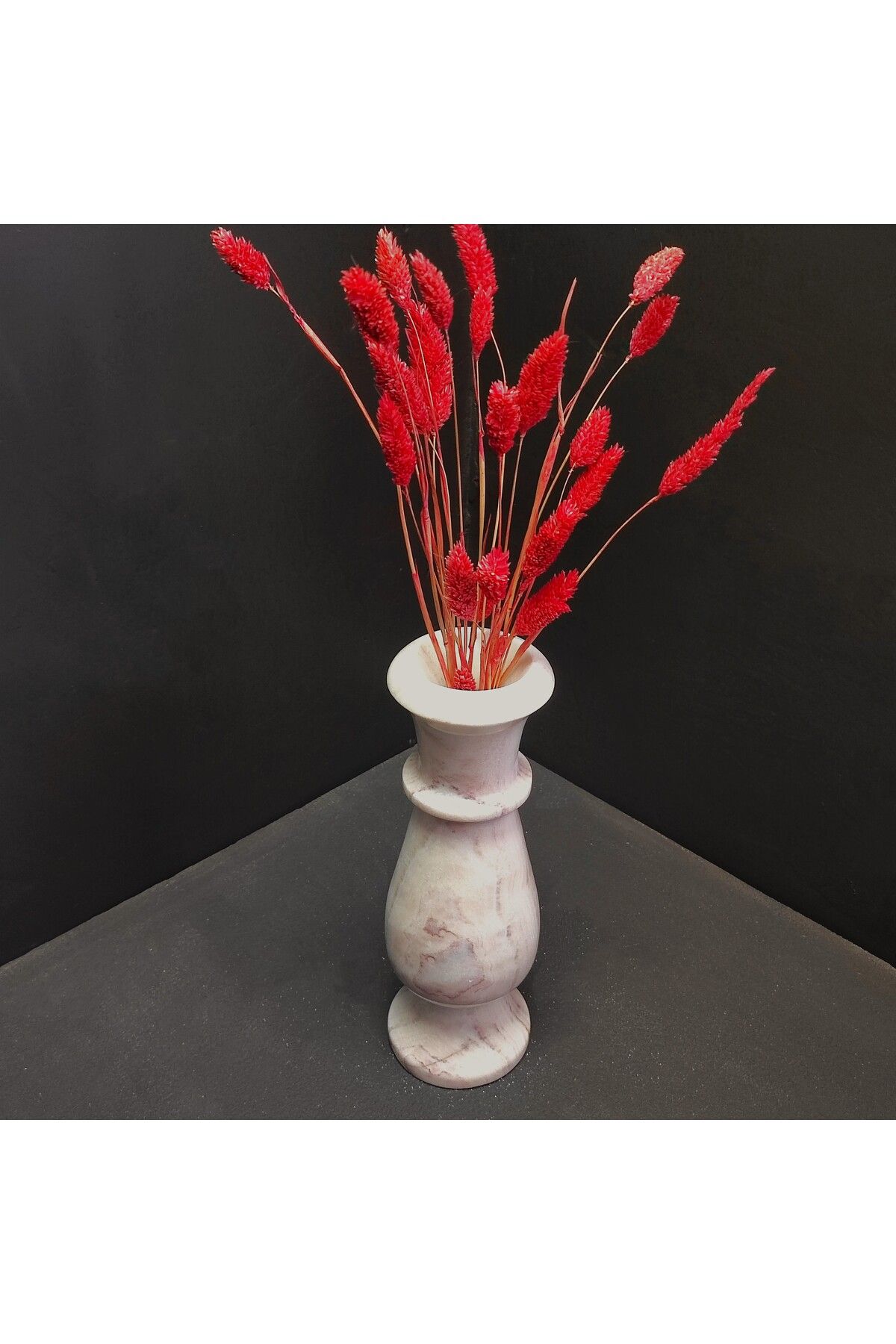 decors by stone since 2020-Decorative Marble Vase - Orange and Onix 8