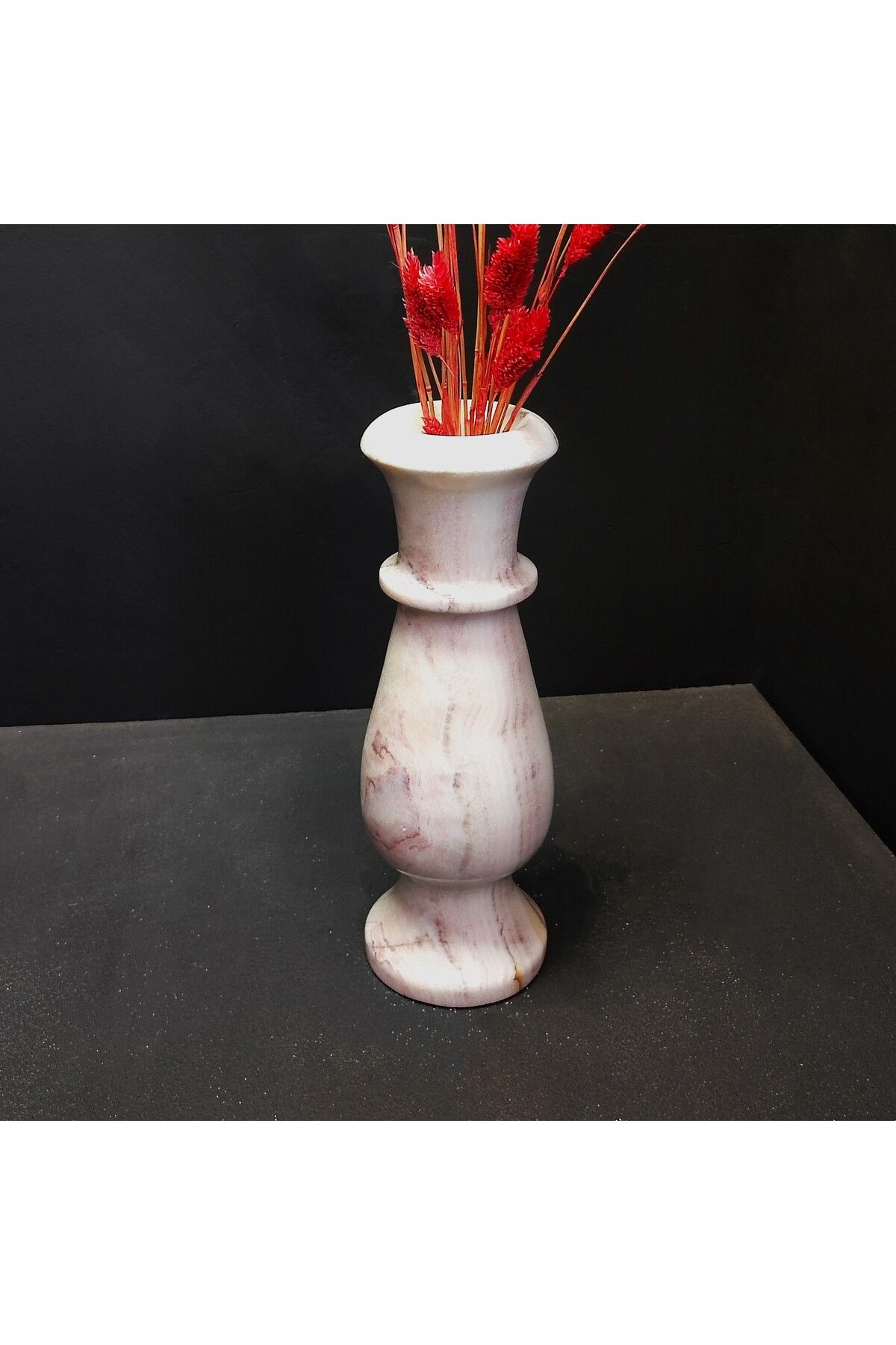 decors by stone since 2020-Decorative Marble Vase - Orange and Onix 7
