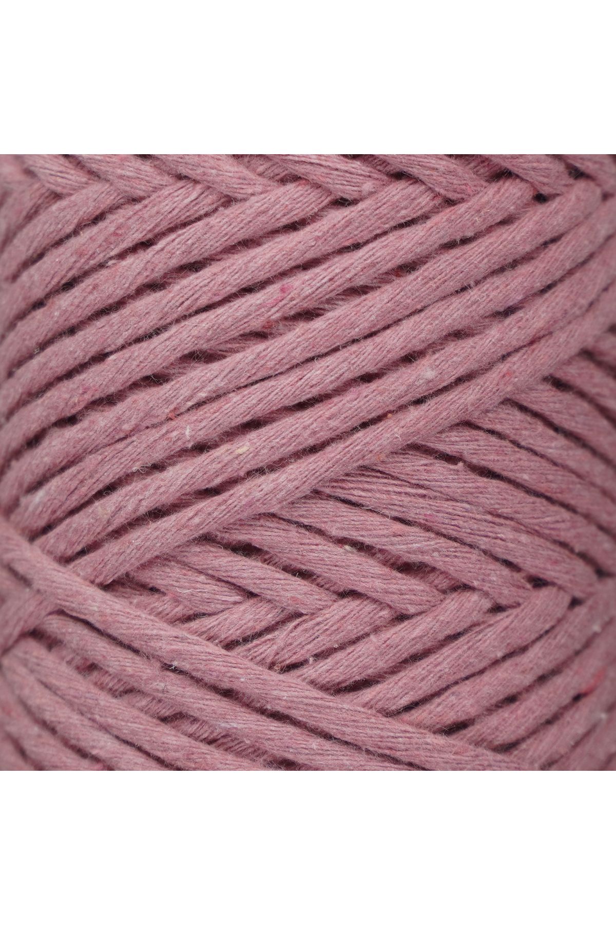 Makromecity-Scalloped Macrame Thread 3mm Scalloped Cotton Macrame Thread Macrame Thread Dried Rose 3
