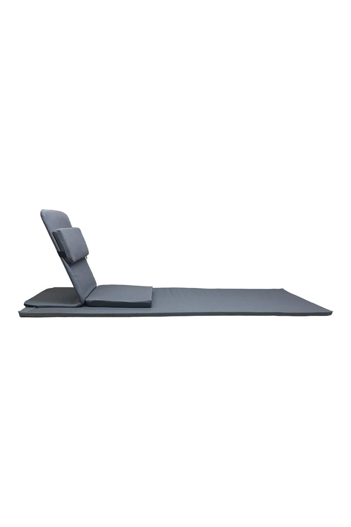 مت یوگا خاکستری صندلی مدیتیشن پشتیبان از کوسن زمینی پشتیبانی می کند + 60x180 پارچه MATT Backjack 3xl REMEGE