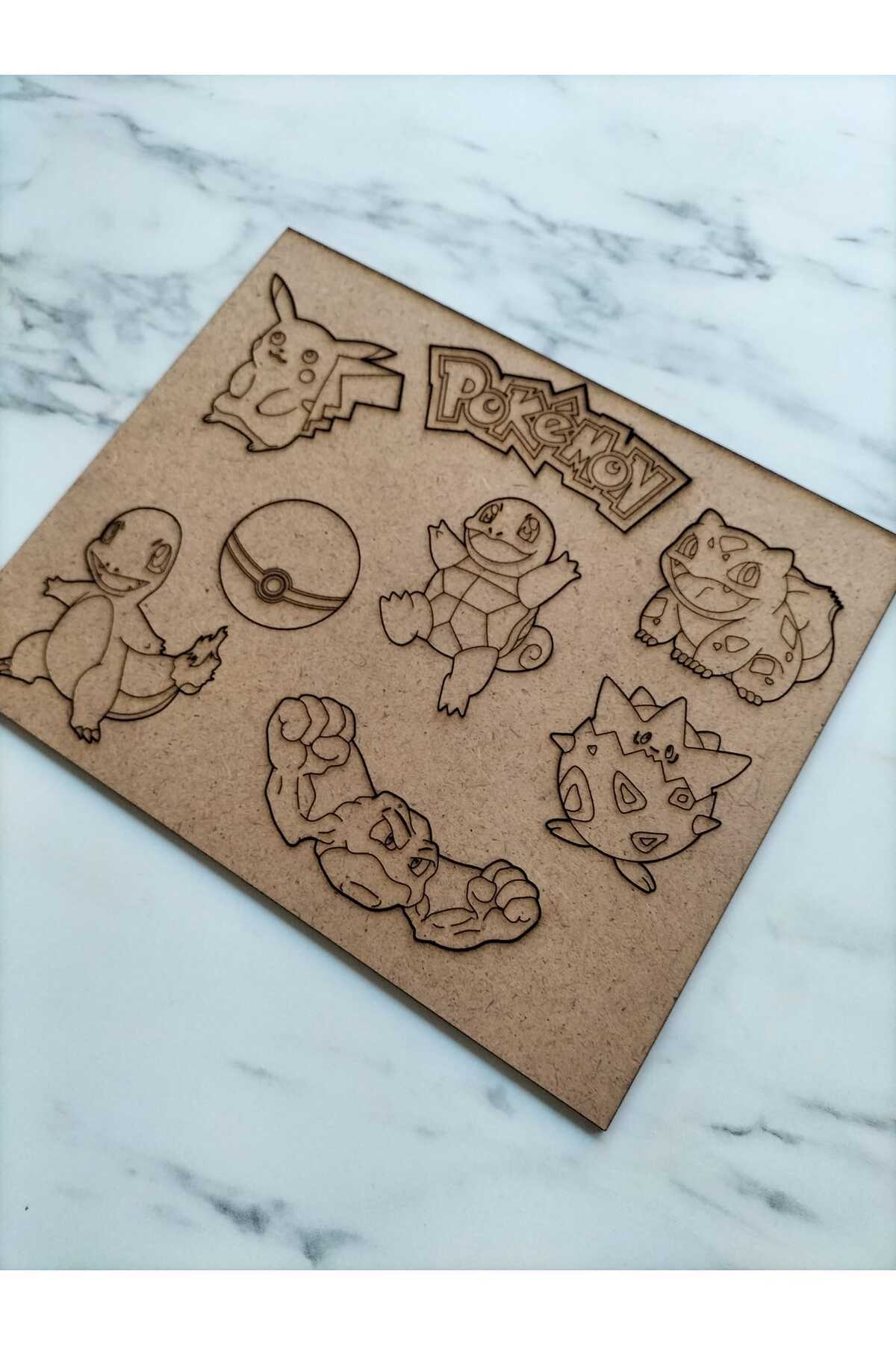 آبنمای نقاشی، لوازم نقاشی پوکمون، آبنمای نقاشی چوبی، اسباب‌بازی آموزشی