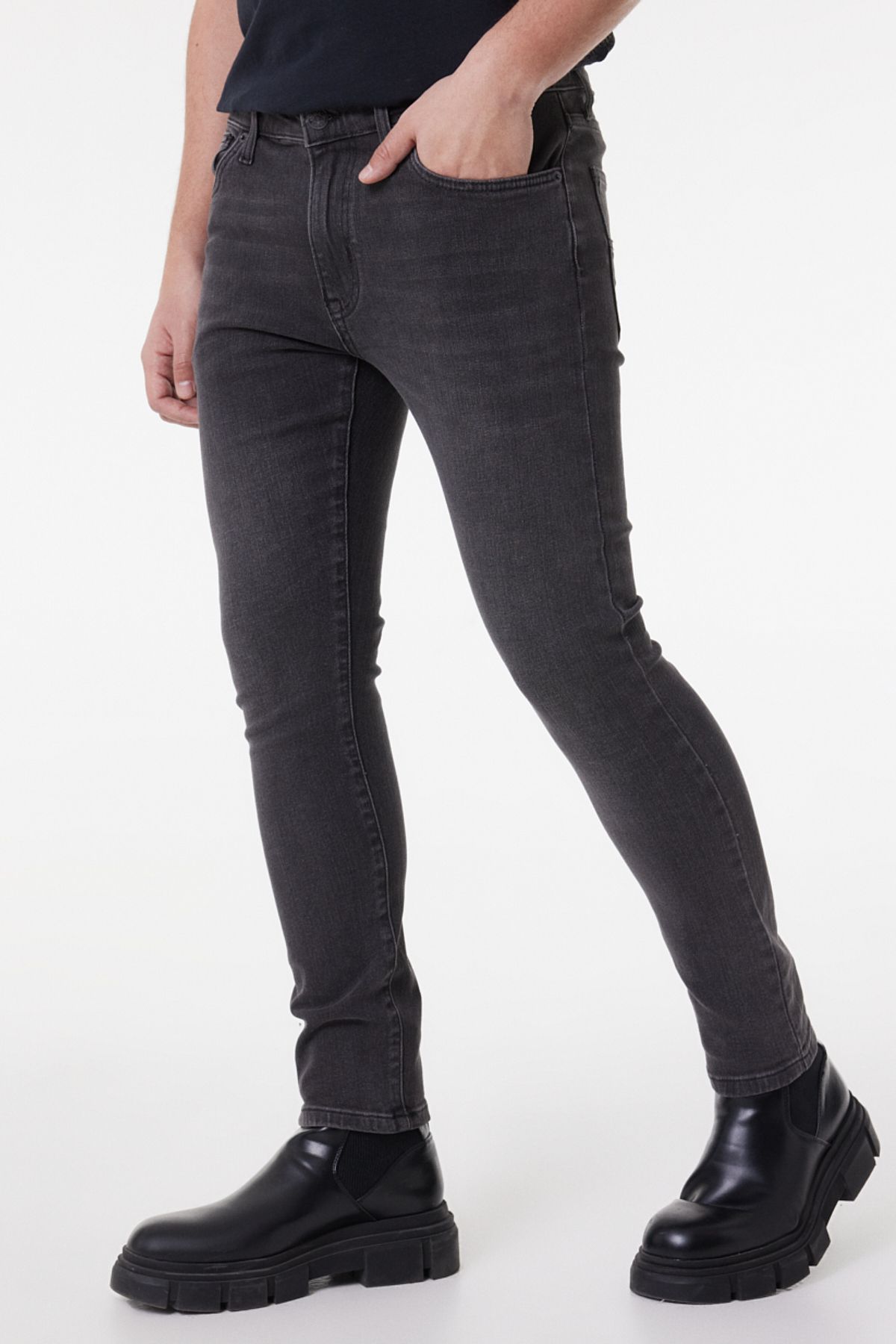 Riders by Lee Skinny Fit Slim Fit с нормальной талией Антрацитовые гибкие джинсовые джинсы Memphis Джинсы Брюки L003