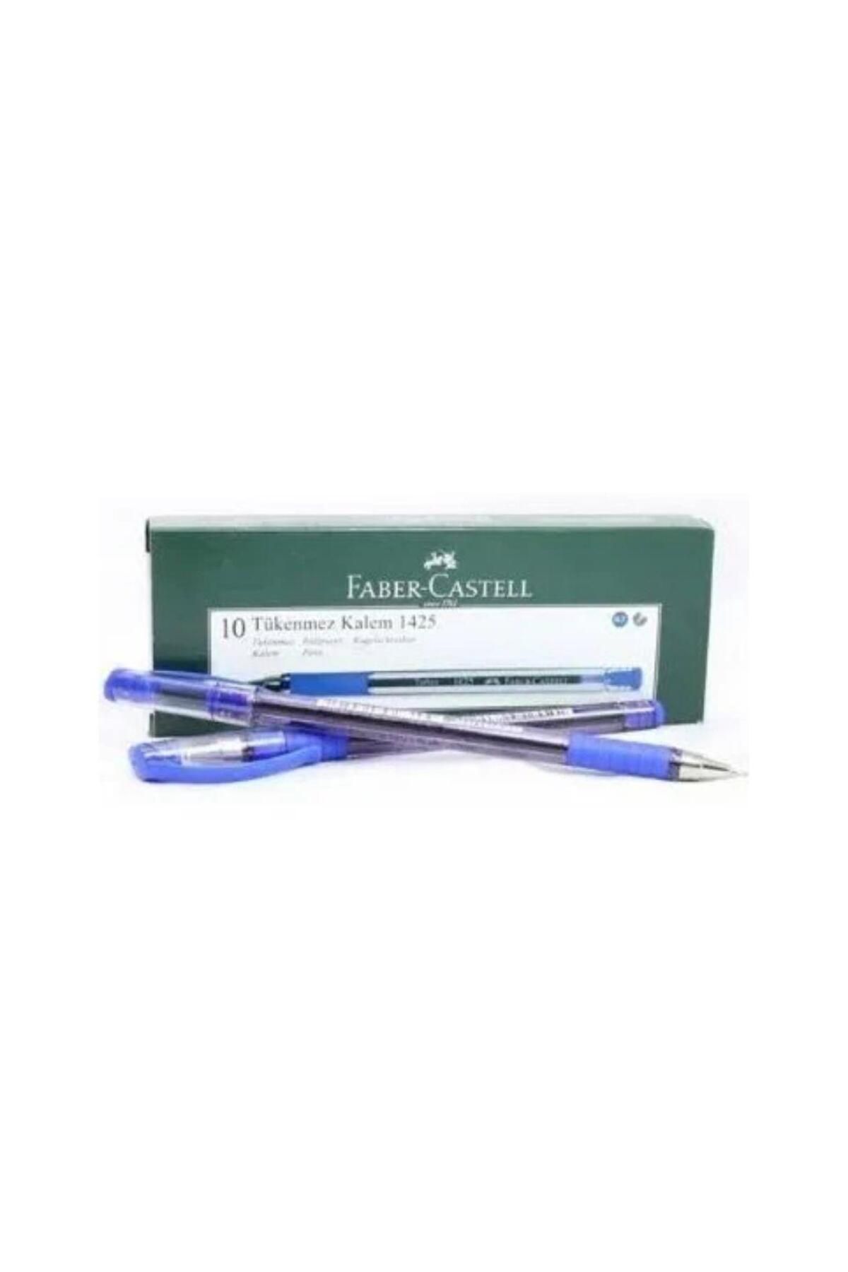 Faber Castell 1425 İĞNE UÇ TÜKENMEZ KALEM MAVİ 10 ADET