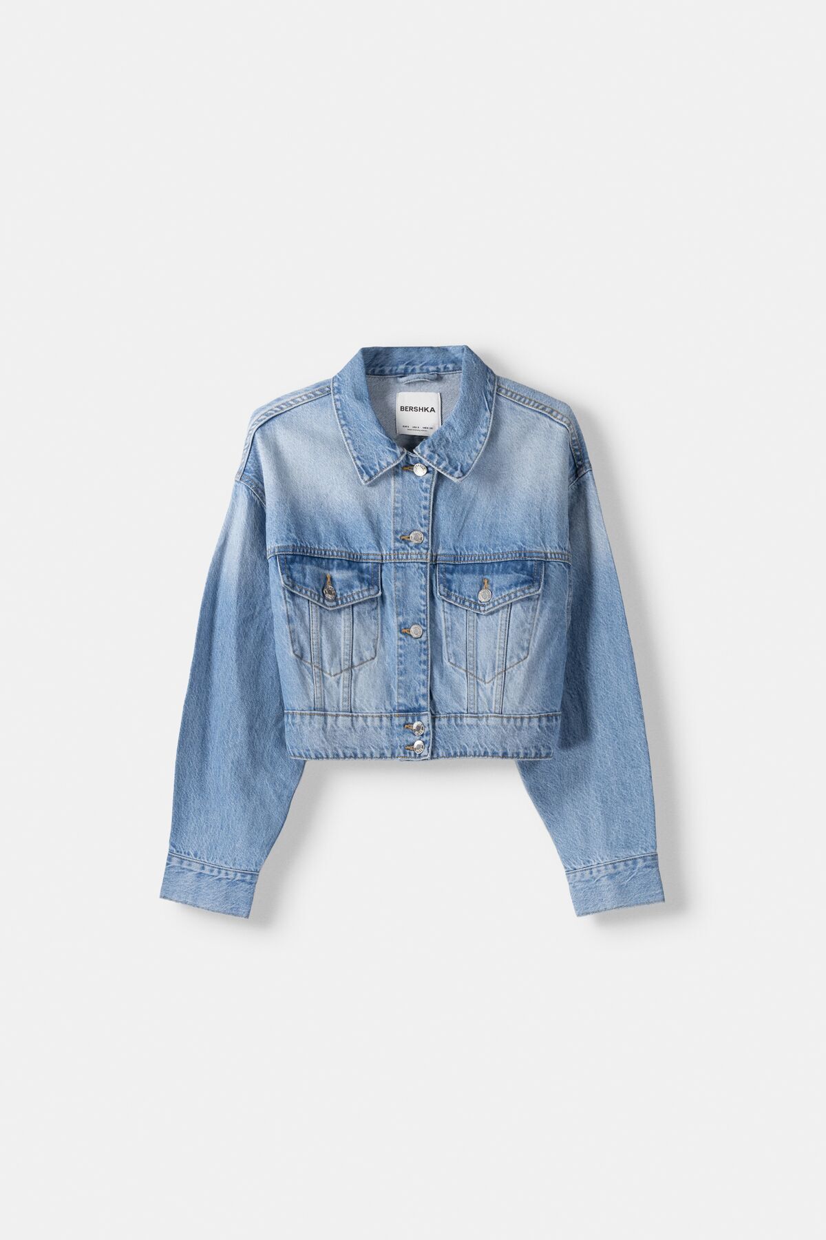 Crop denim ceket