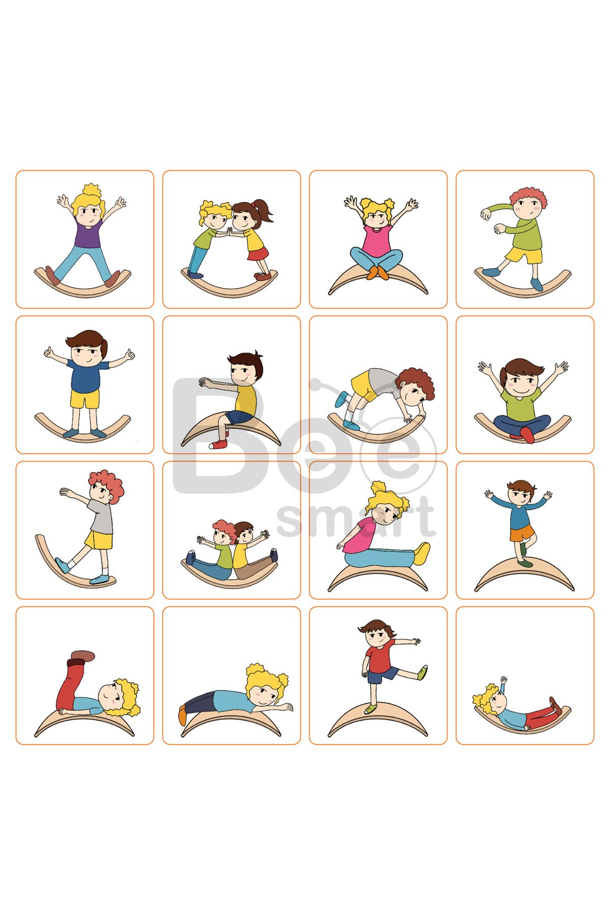 Bee Smart-Balance Board Balance Board Natural Wooden Children's Toy 3