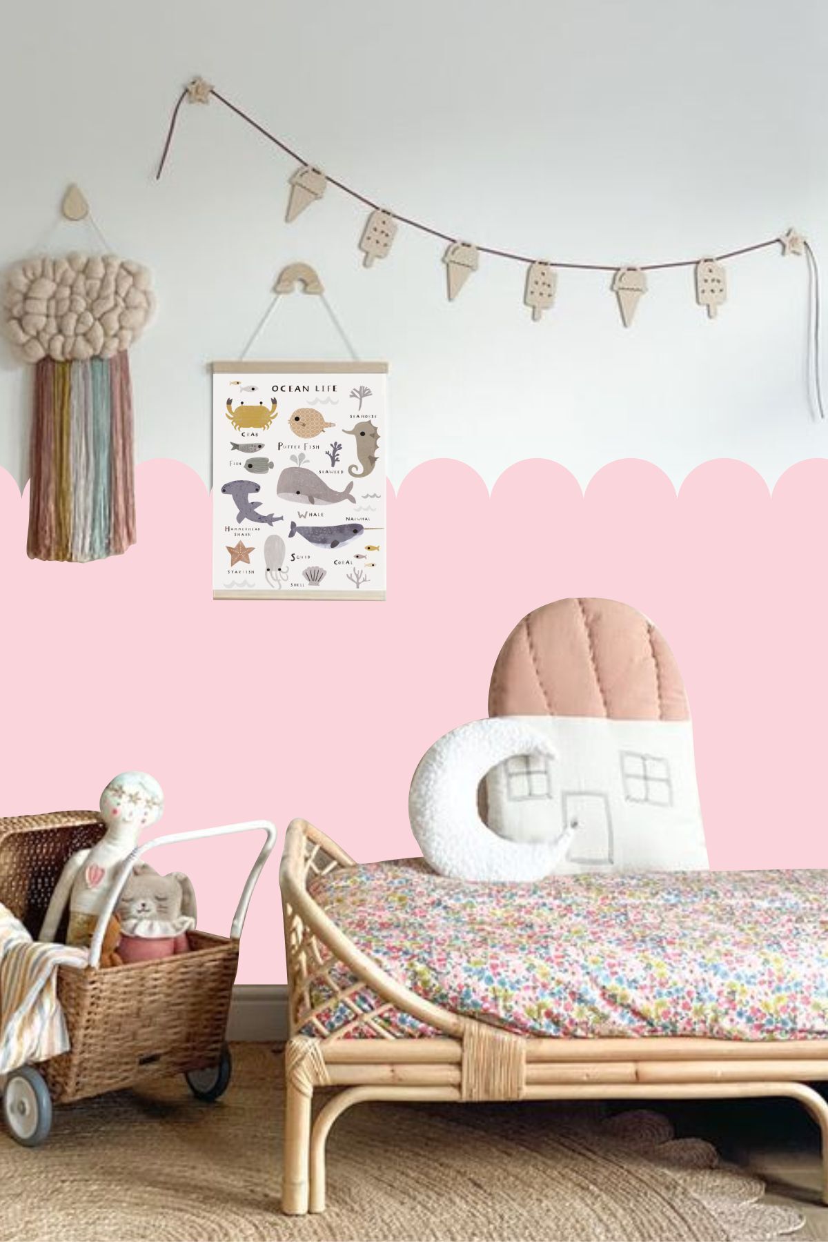 Scalloped Bohemian Wall Decorative Sticker