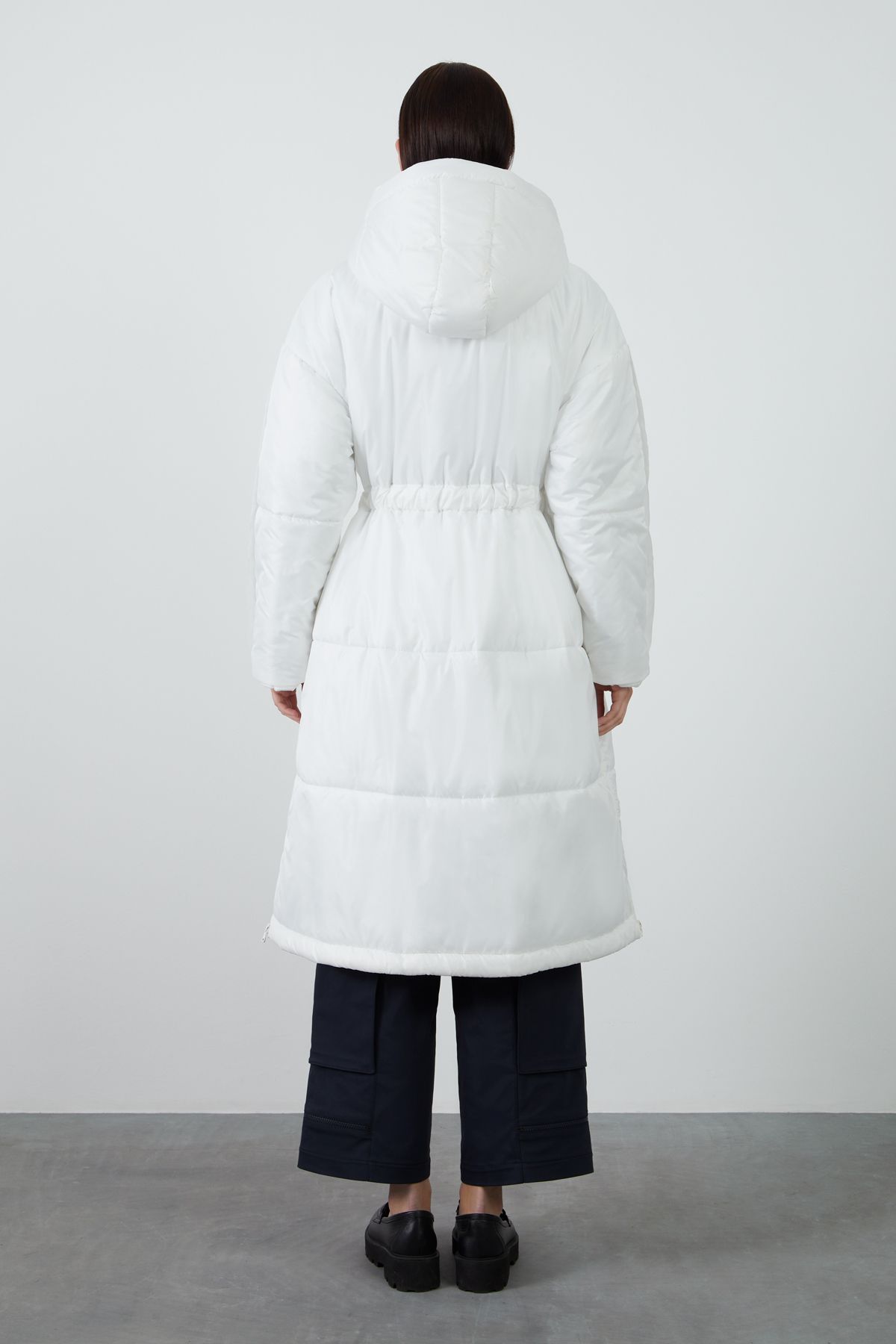 Manimani-Ecru Long Puffer Coat 4