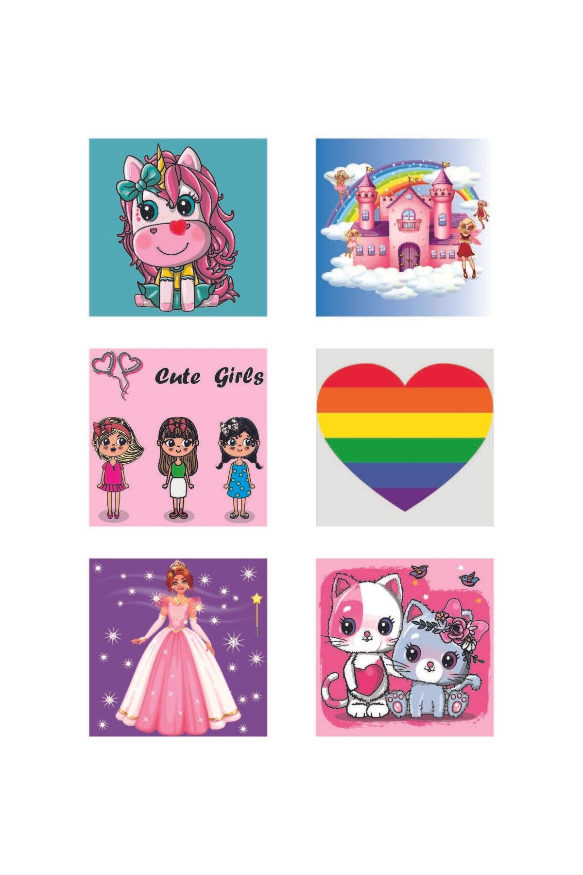 KÜPSS-Princess - Cat 6 Different Cute 3D Cube Puzzle 9 Cube 6 Jigsaw Puzzle Age 3 4 5 6 Intelligence Developer Toys 8