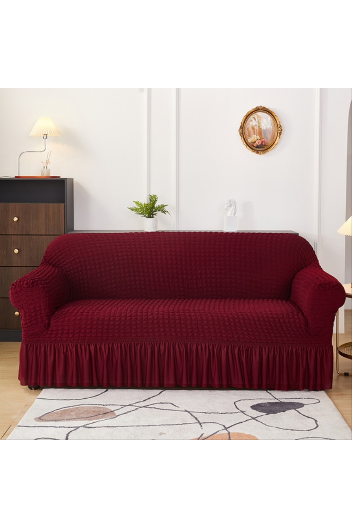 Bürümcük sofa,sofa, sofa bed,elastic, flexible,skirted sofa cover for 3 people