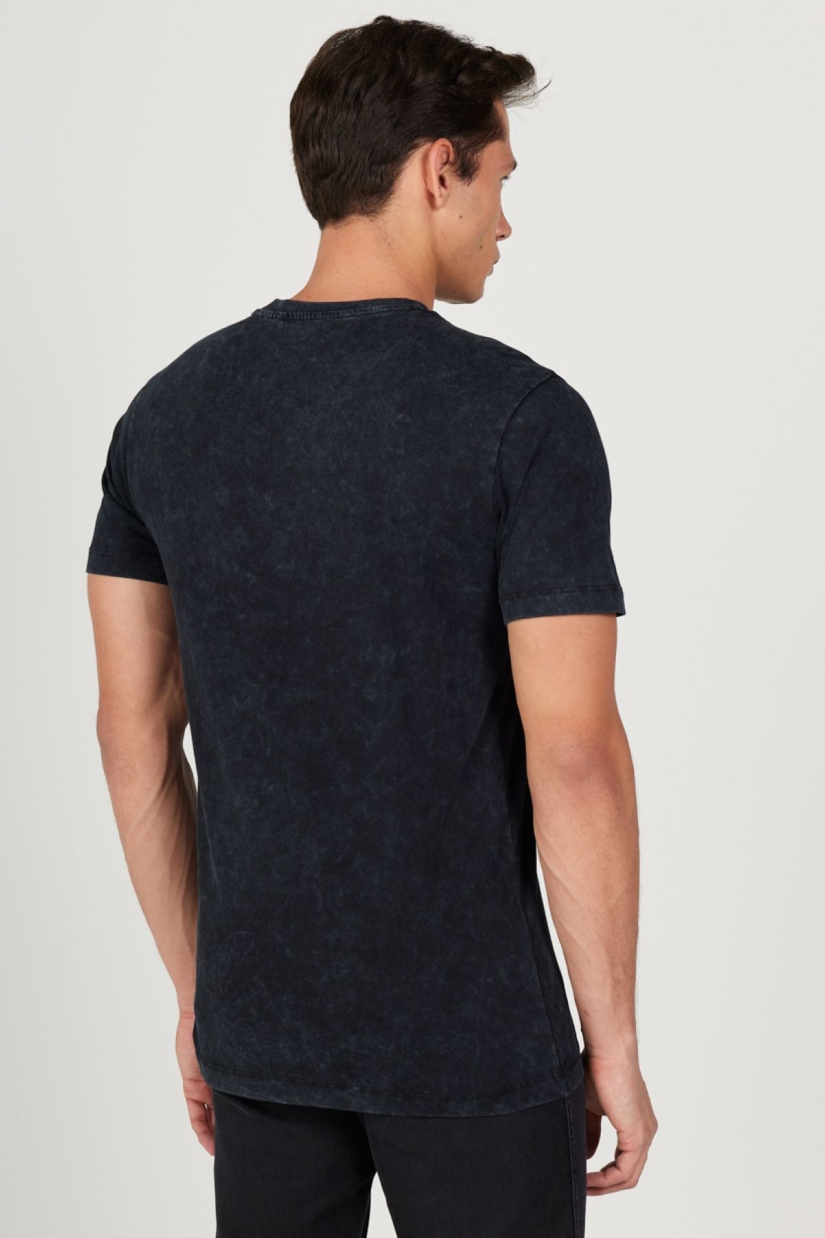 Wrangler لباس مناسب و راحت 100 ٪ یقه دوچرخه پنبه ای سیاه T shirt