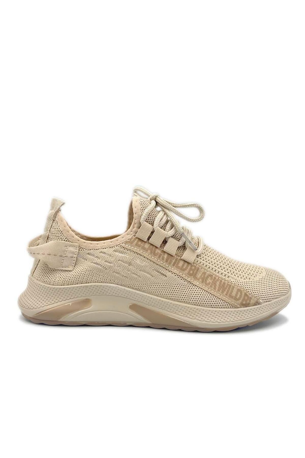 Bej Unisex Spor Ayakkabı