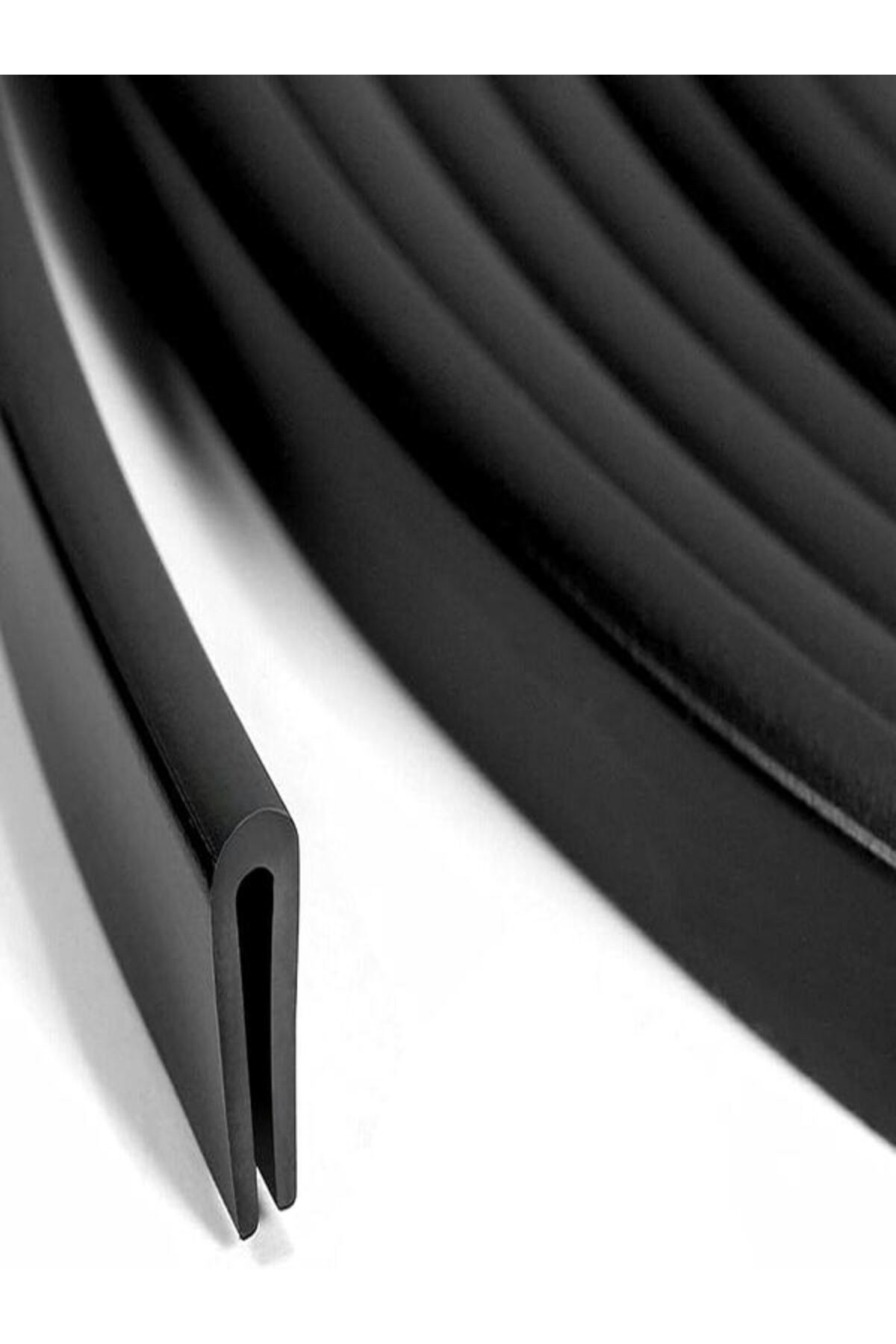 DKF CONTA Siyah sac kenarı geçme U fitili 1mm 100 metre