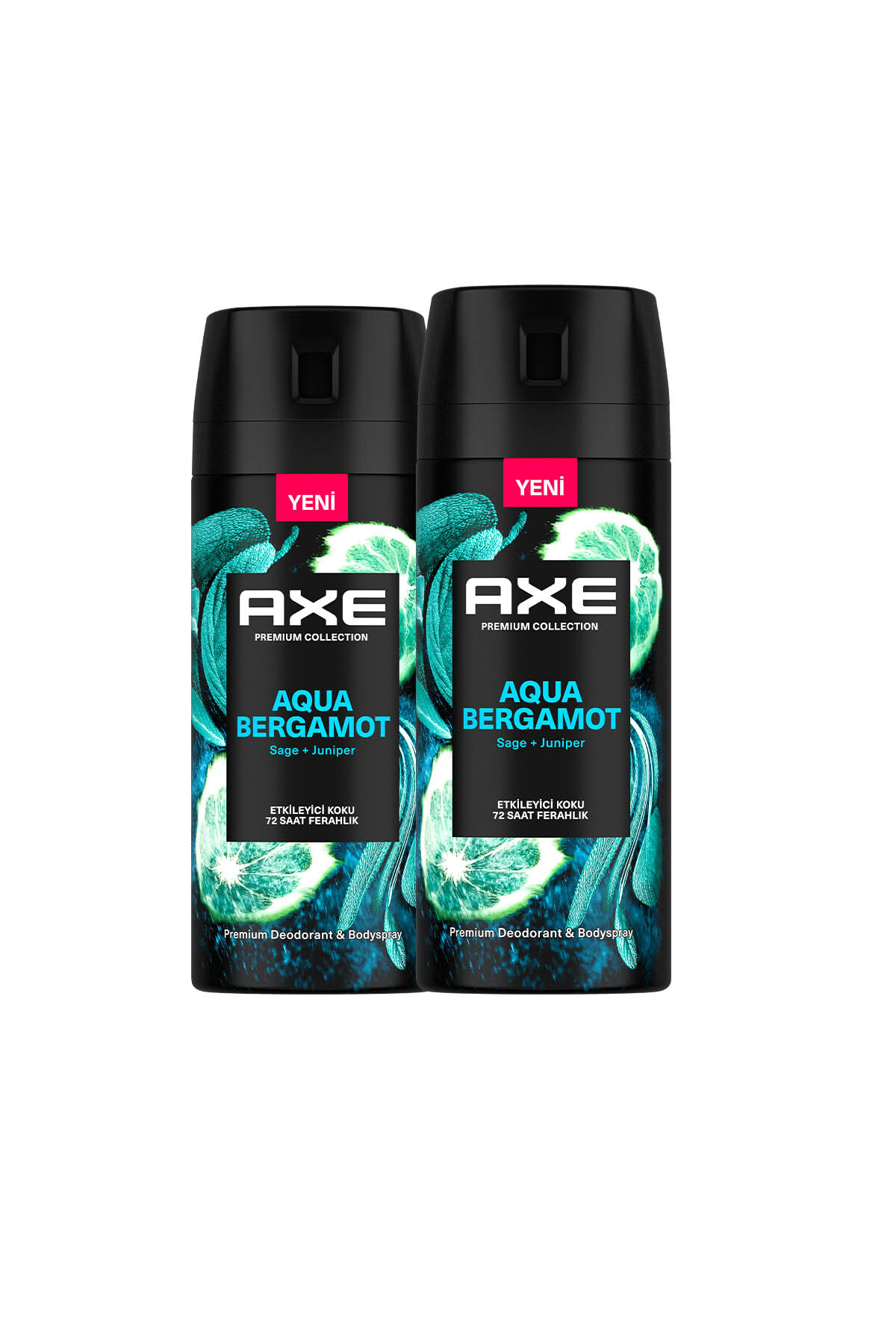 Lot De 2 Déodorants Axe Aqua Bergamot - Roll-on, Parfum Frais, Anti-odeur