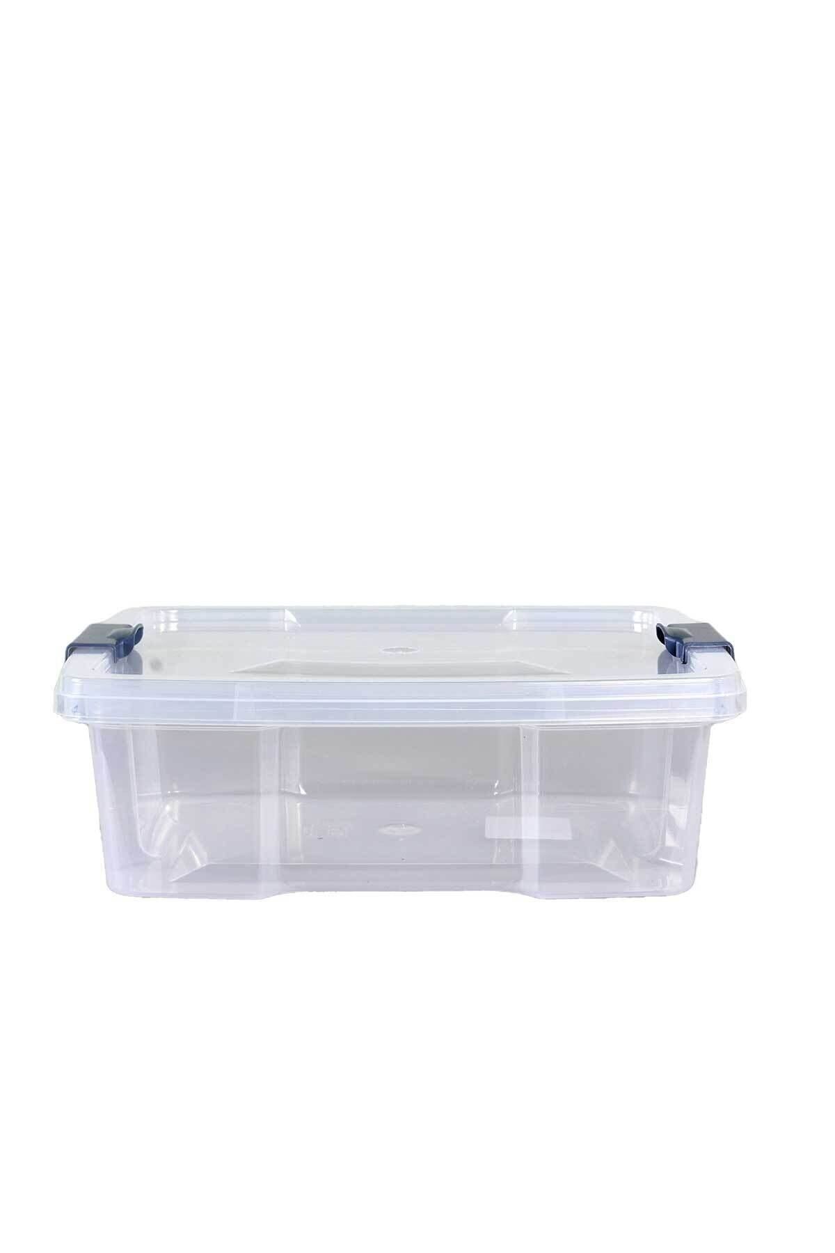 QUTU-Q-lear Box 3.5 L Locked Transparent Storage Box Set - 3 Pieces 4