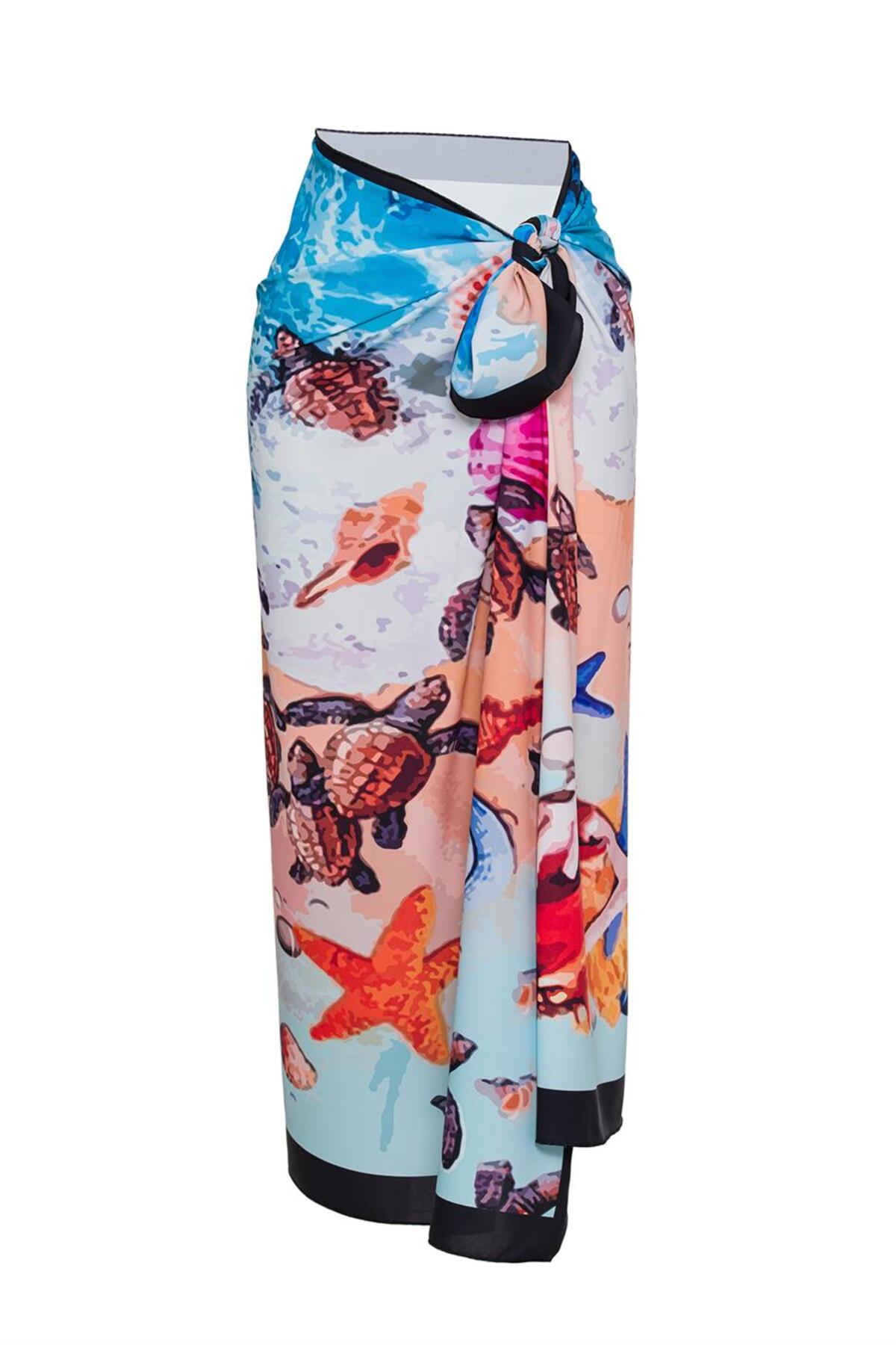 SAILOR moda Hawaii Pareo Ipeksi Iç Göstermez