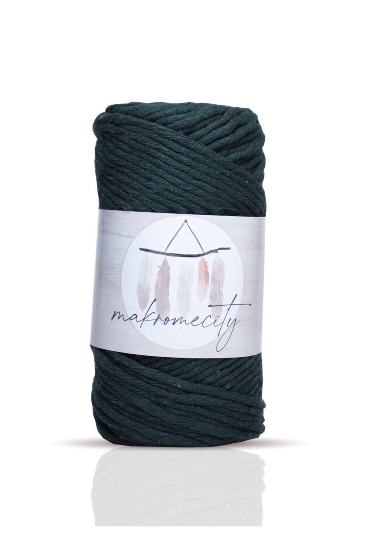 Makromecity-Σκάνδαλο Macrame Twine 3mm Single Twist Makrame Σκάνδαλο Hobby Twine Σετ 3 τεμαχίων Claret Red Tile Nefti Green 4